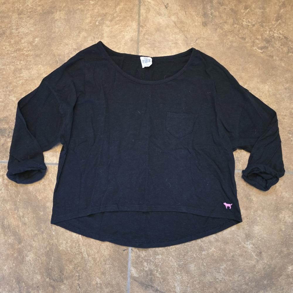 Designer Black Oversized VS Rolled Sleeve Size S / US 4 / IT 40 - 1 Thumbnail