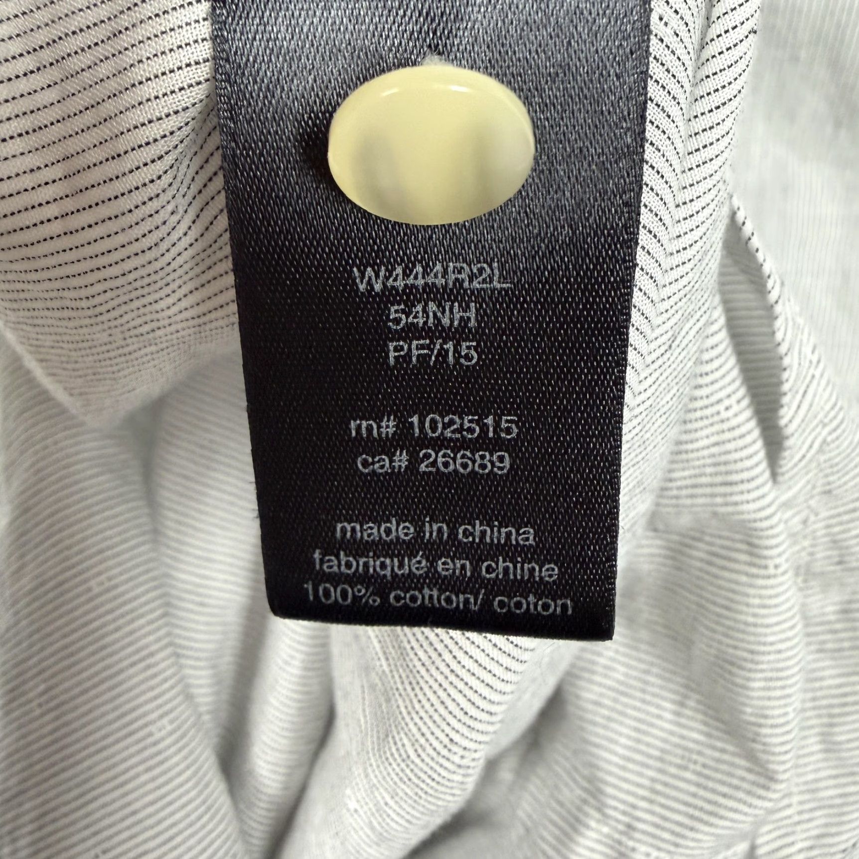 John Varvatos John Varvatos U.S.A. Luxe Button Up Shirt Mens XL Gray Striped Old Money Preppy Size US XL / EU 56 / 4 - 5 Thumbnail