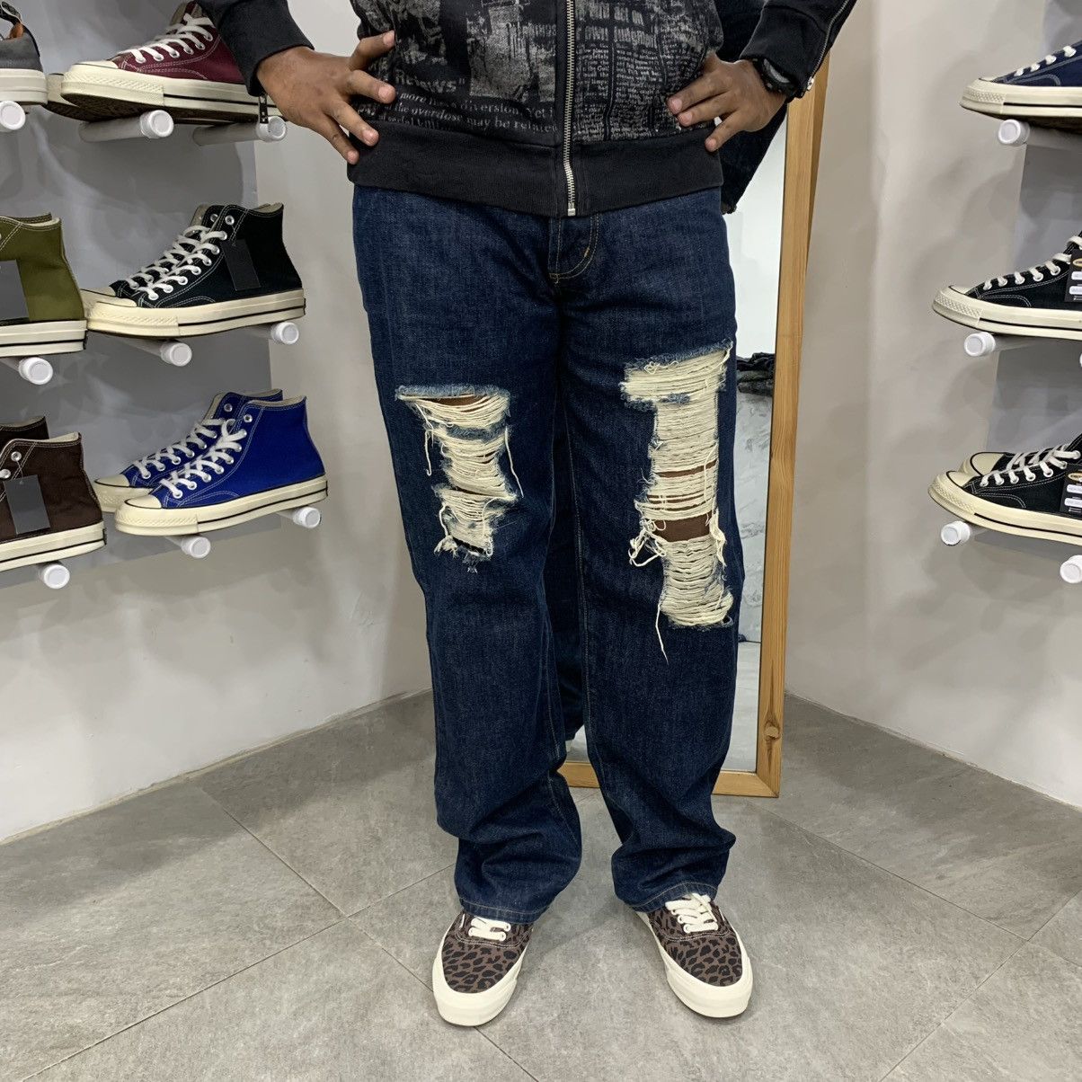 Stussy Stussy Denim Pants Distressed Size US 32 / EU 48 - 3 Thumbnail