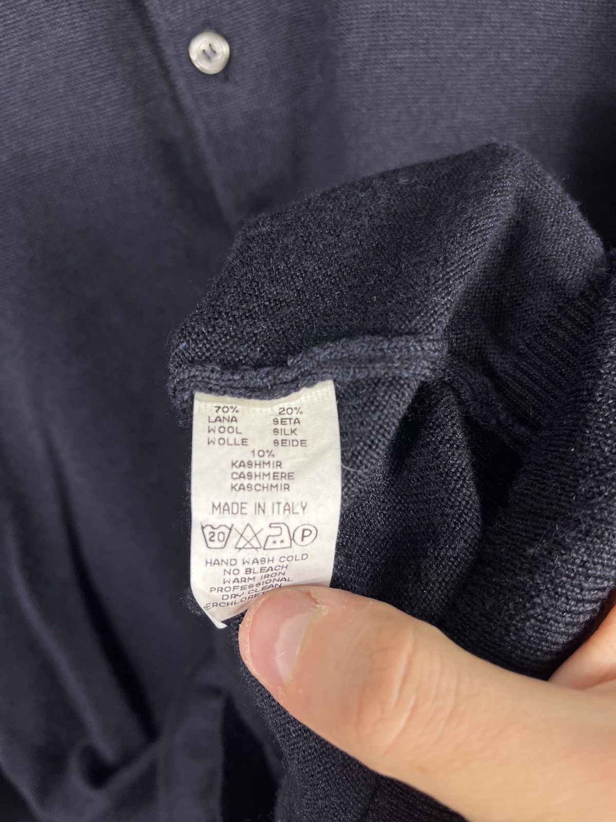 Johnstons Of Elgin Vintage Johnstons Merino Wool Silk Cashmere Sweater Size US L / EU 52-54 / 3 - 3 Thumbnail