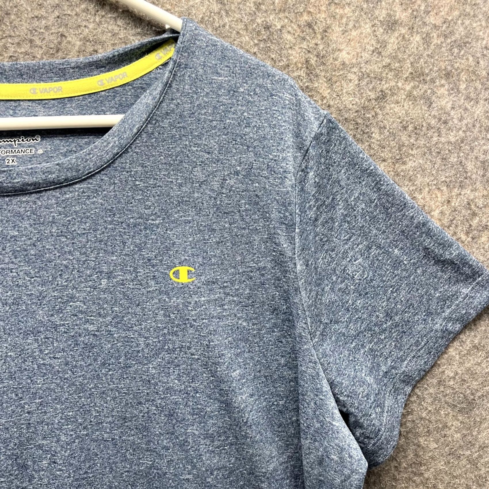 Champion VINTAGE Champion Shirt Women 2X Heather Blue Athletic Performance Crewneck Polyester Casual Size XXL / US 16-18 / IT 52-54 - 4 Thumbnail