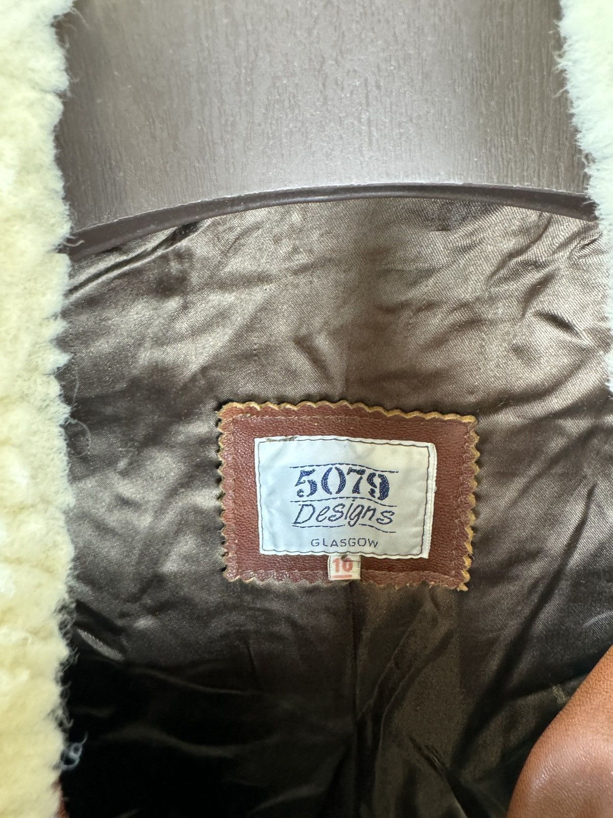 Vintage Vintage 80s 90s brown motorcycle leather Sherpa jacket Size M / US 6-8 / IT 42-44 - 11 Thumbnail