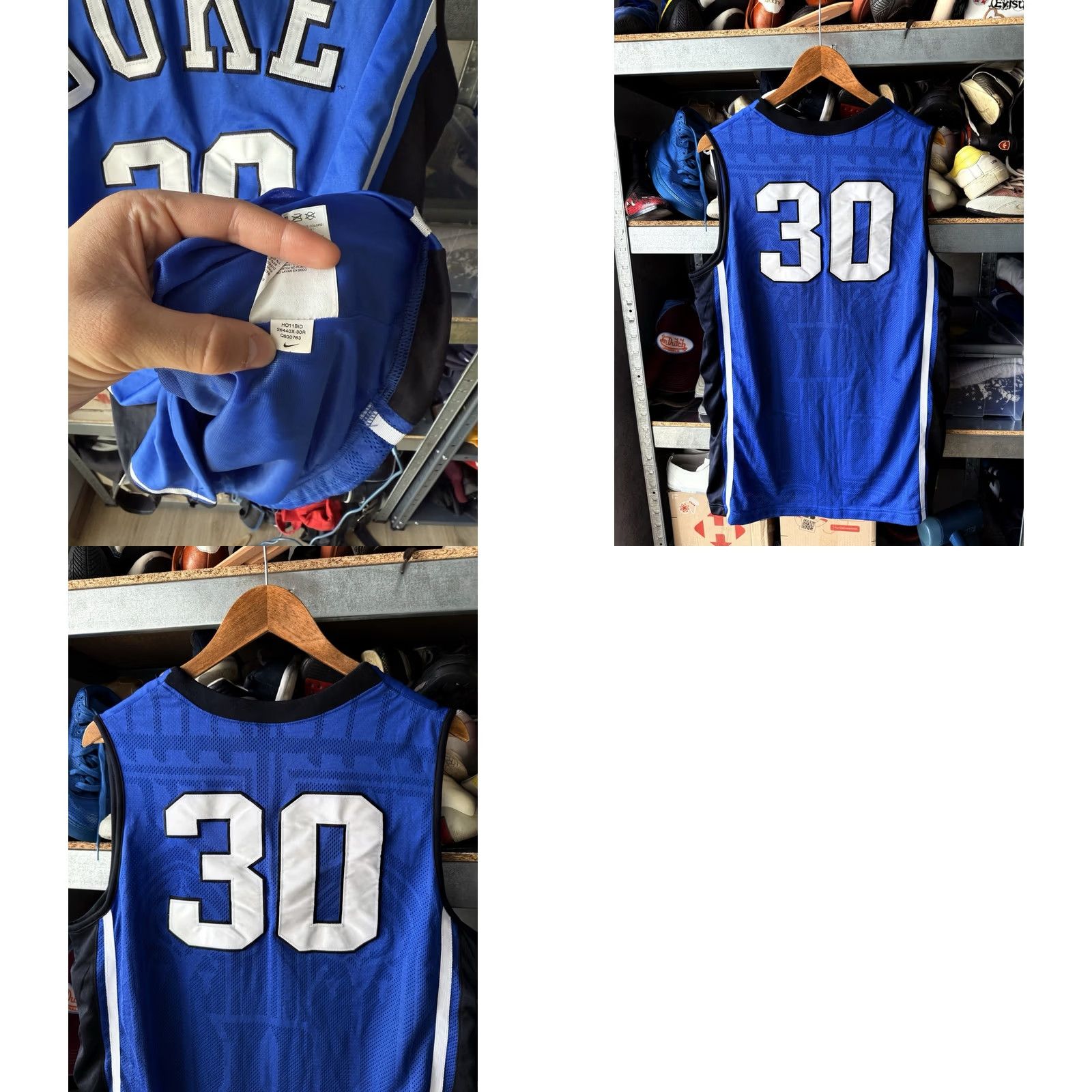 Nike NIKE ELITE Duke Blue Devils BASKETBALL JERSEY #30 MENS LARGE Blue DEVILS 90s Nike Basketball Jersey Shirt Sports USA Fans Size US L / EU 52-54 / 3 - 8 Thumbnail