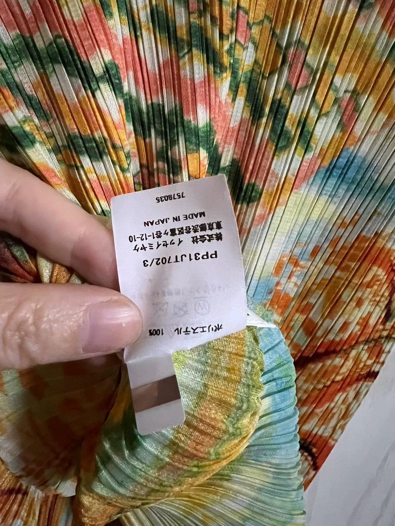 Issey Miyake Issey Miyake size:3 Orange pleated short-sleeved shirt Size S / US 4 / IT 40 - 4 Thumbnail