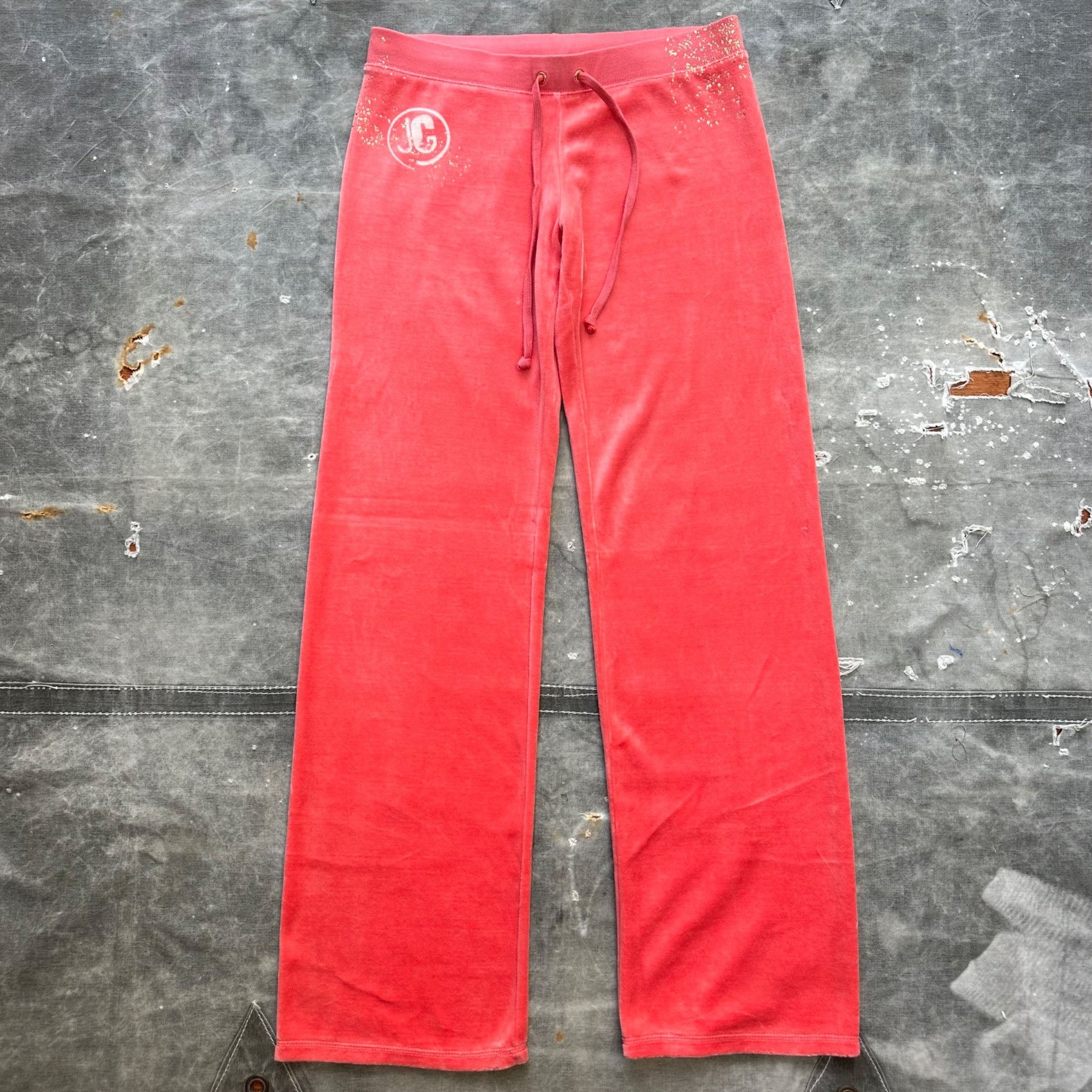 Juicy Couture × Vintage Vintage Y2K Juicy Couture Velour Sweatpants Size 24" / US 00 / IT 34 - 1 Thumbnail
