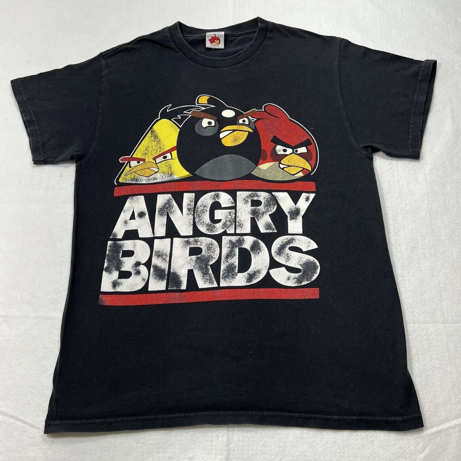 Other Angry Birds Medium Black Distressed App Game Graphic T Shirt Size US M / EU 48-50 / 2 - 1 Thumbnail