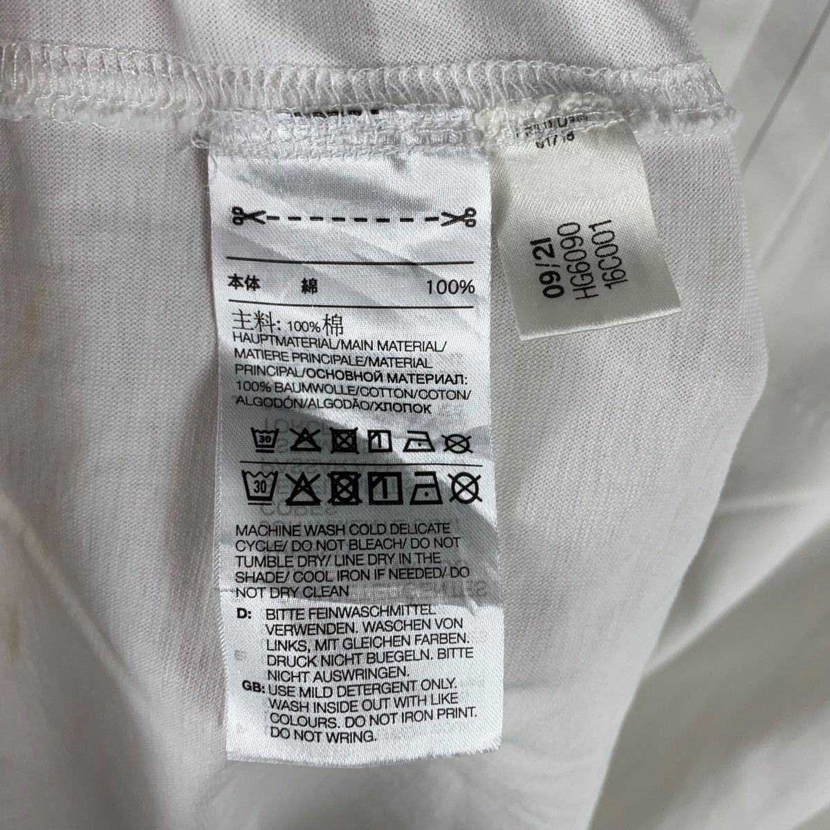 Adidas ADIDAS x YOHJI YAMAMOTO Y-3 white tee shirt Size US L / EU 52-54 / 3 - 12 Thumbnail