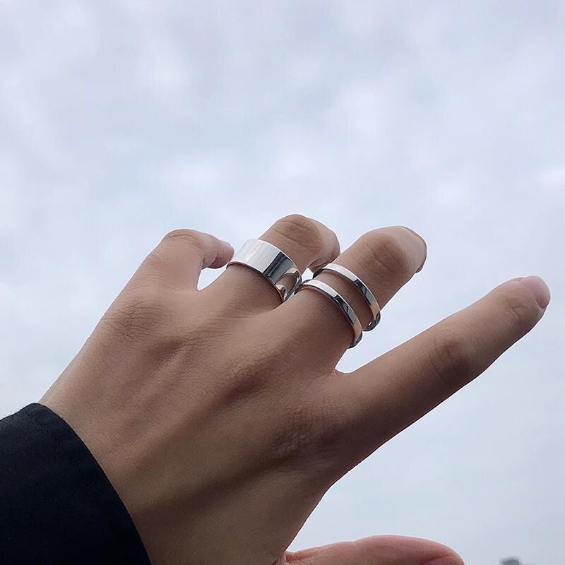 Jewelry Vintage Jewelry Rings Open Size Chrome Ring (Size 7-13) Size ONE SIZE - 3 Thumbnail