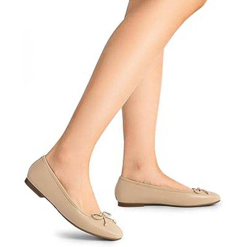 Other Dream Pairs Women's 6 Tan Ballerina Ballet Flats with Bow Size US 6 / IT 36 - 6 Thumbnail