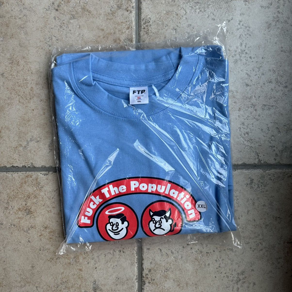 Fuck The Population FTP The Good & The Bad Tee (Sky Blue) Size XXL Size US XXL / EU 58 / 5 - 1 Thumbnail