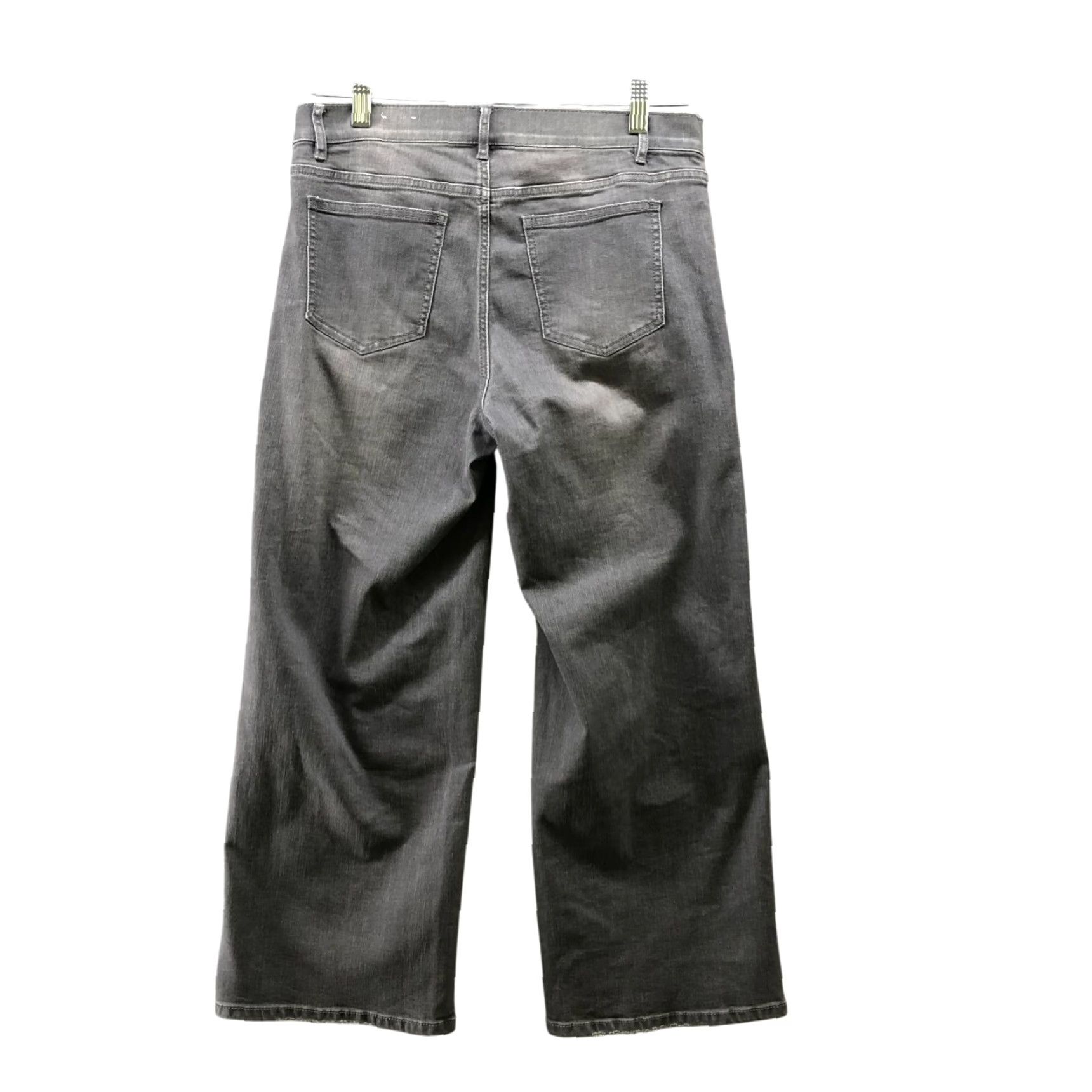 J.McLaughlin J. McLaughlin Cropped Wide Leg Jeans Womens 2 Gray Mid Rise Stretch Jeans Size 26" / US 2 / IT 38 - 2 Thumbnail