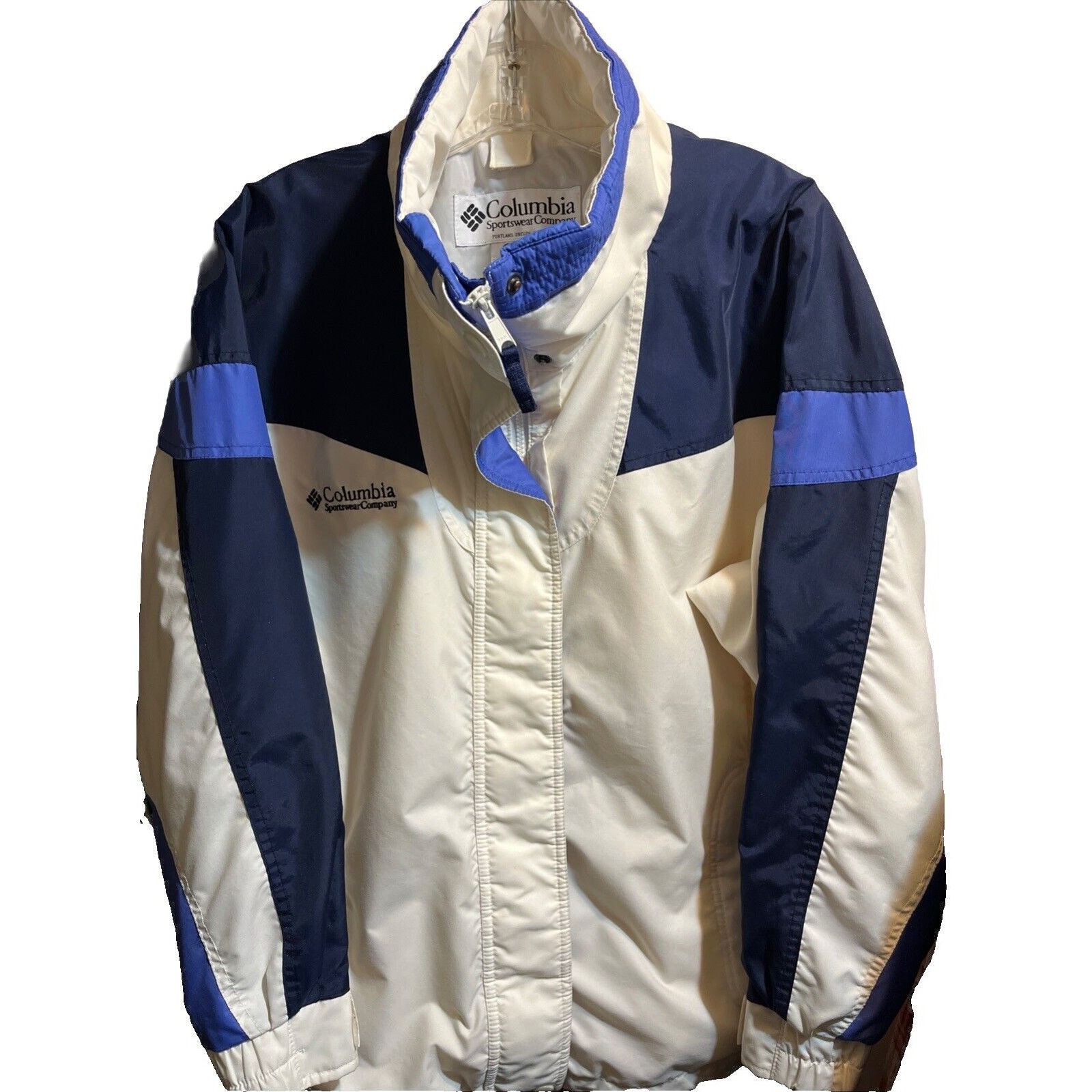 Columbia Columbia Vintage Jacket Womens M White Blue Zip Bugaboo Coat Size M / US 6-8 / IT 42-44 - 1 Thumbnail