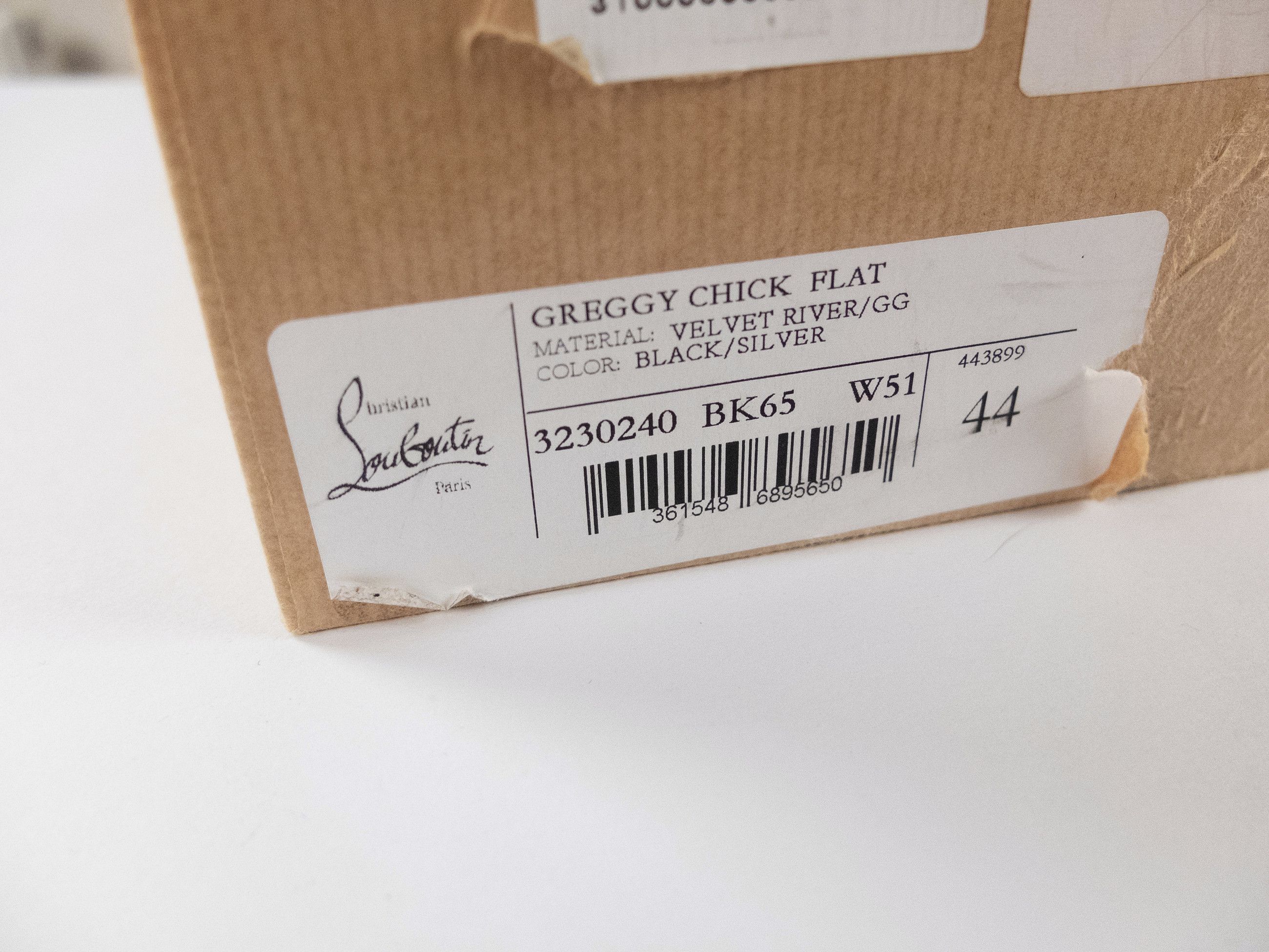 Christian Louboutin CHRISTIAN LOUBOUTIN Greggy Chick black studded velvet shoes Size US 11 / EU 44 - 12 Thumbnail