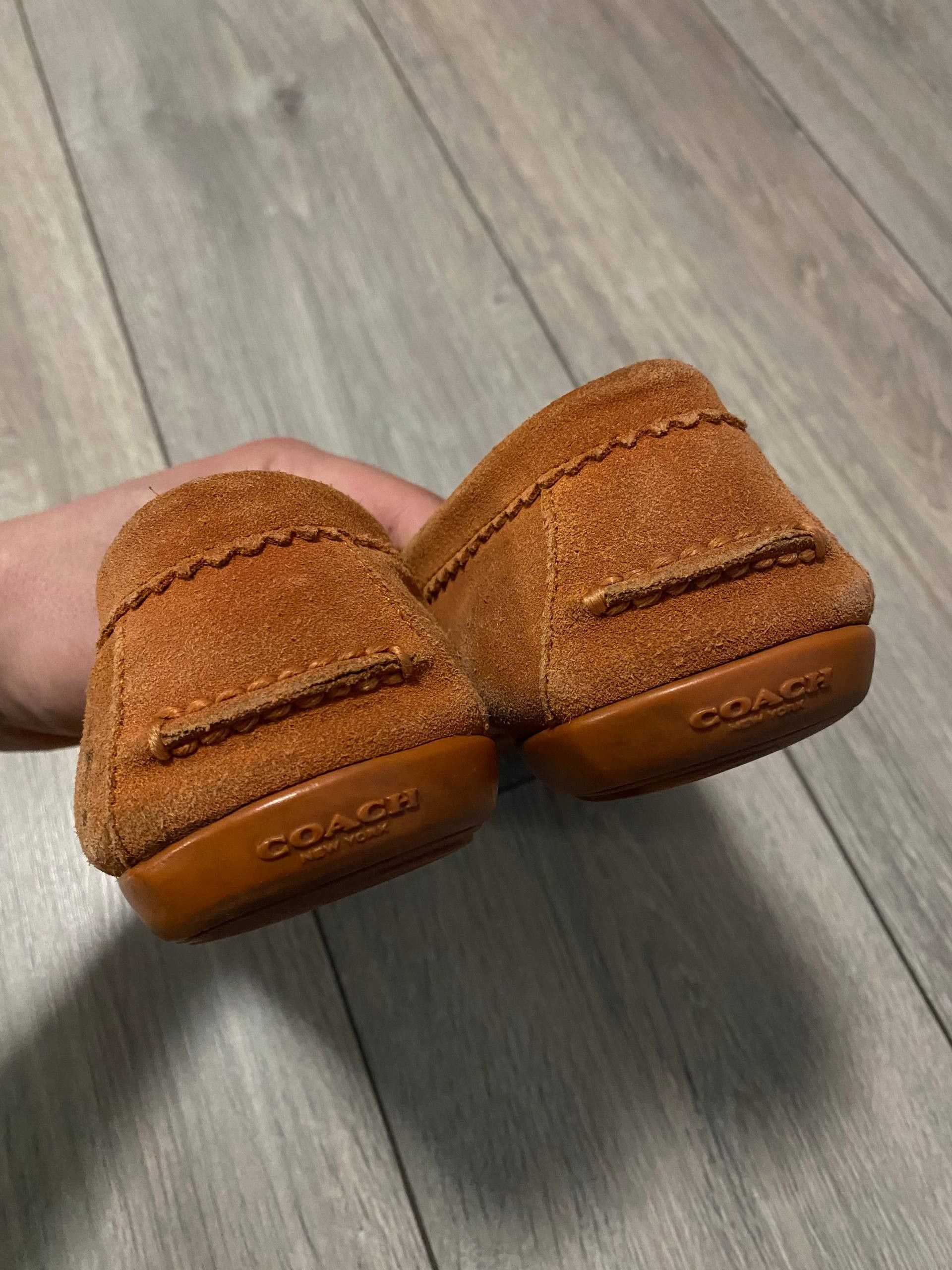 Coach Coach Loafers Suede Orange Ballet Flats Mini Logo Size US 7.5 / IT 37.5 - 8 Thumbnail