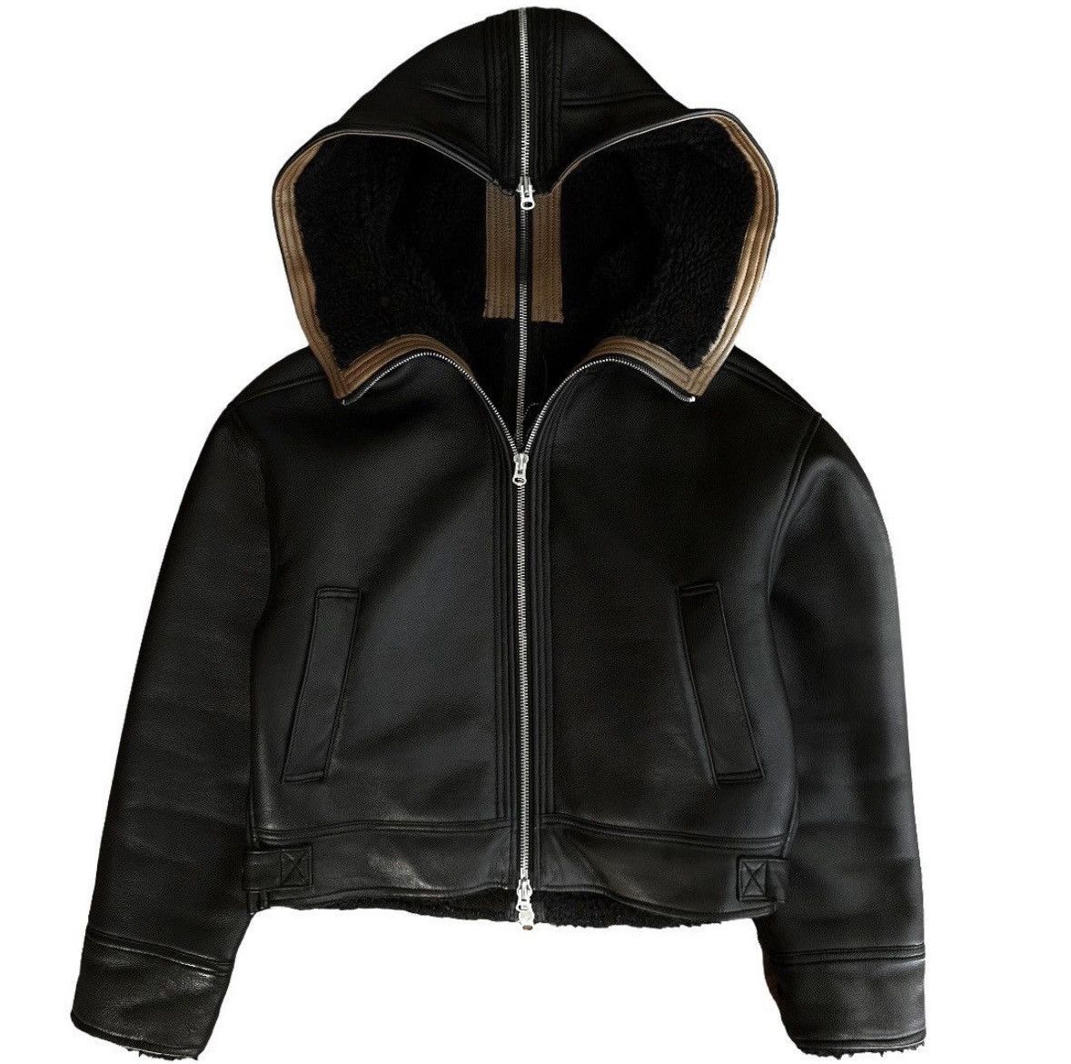 Jean Paul Gaultier × Y/Project Y/PROJECT FW2022 Sherling Split Wire Vegan Leather Jacket Size US S / EU 44-46 / 1 - 2 Thumbnail