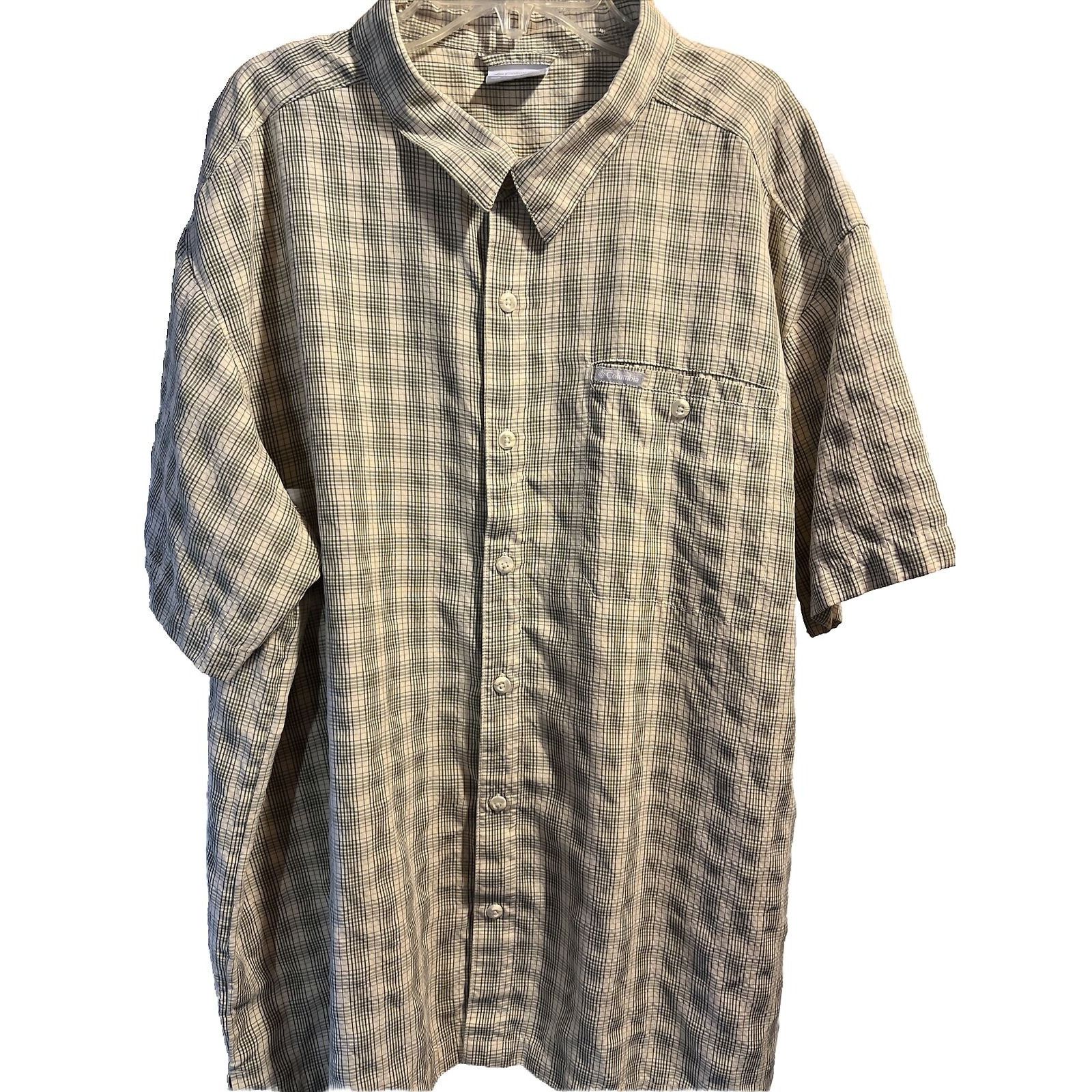 Columbia Columbia Sportswear Men’s XXL Beige Check SS Cotton Shirt Size US XXL / EU 58 / 5 - 1 Thumbnail