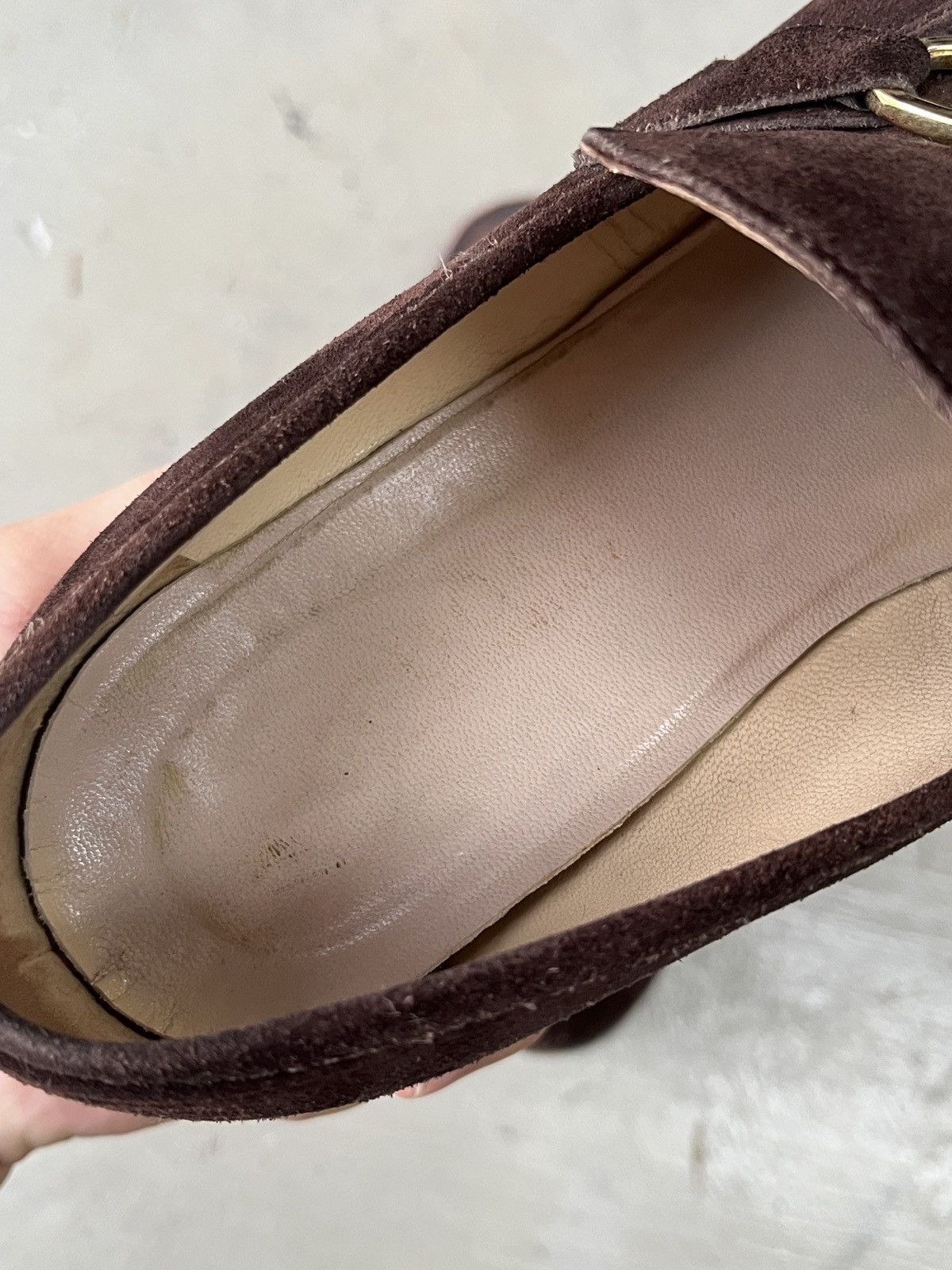 Gucci Vintage Gucci Tom Ford Era Horsebit Suede Leather Loafers Size US 7 / IT 37 - 5 Thumbnail