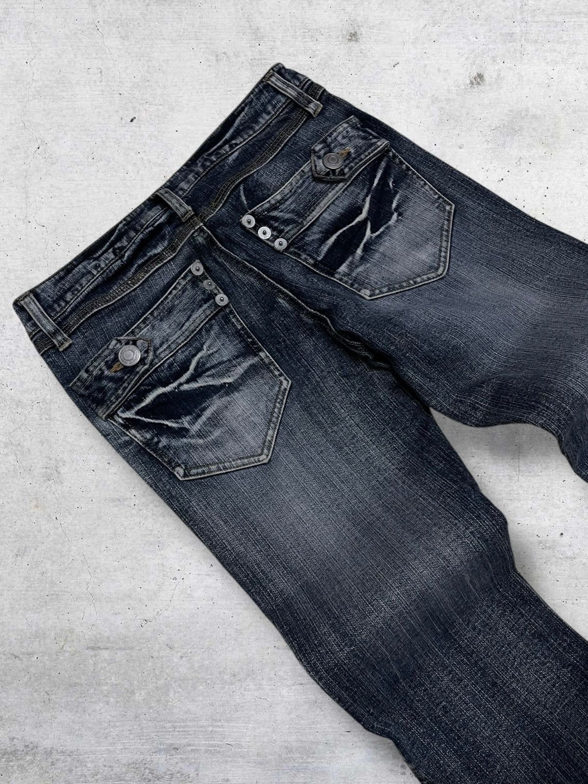 Tornado Mart VINTAGE DAILY TOPIC 1990S JAPAN DESIGNER FLARED RETRO DENIM Size US 28 / EU 44 - 14 Thumbnail