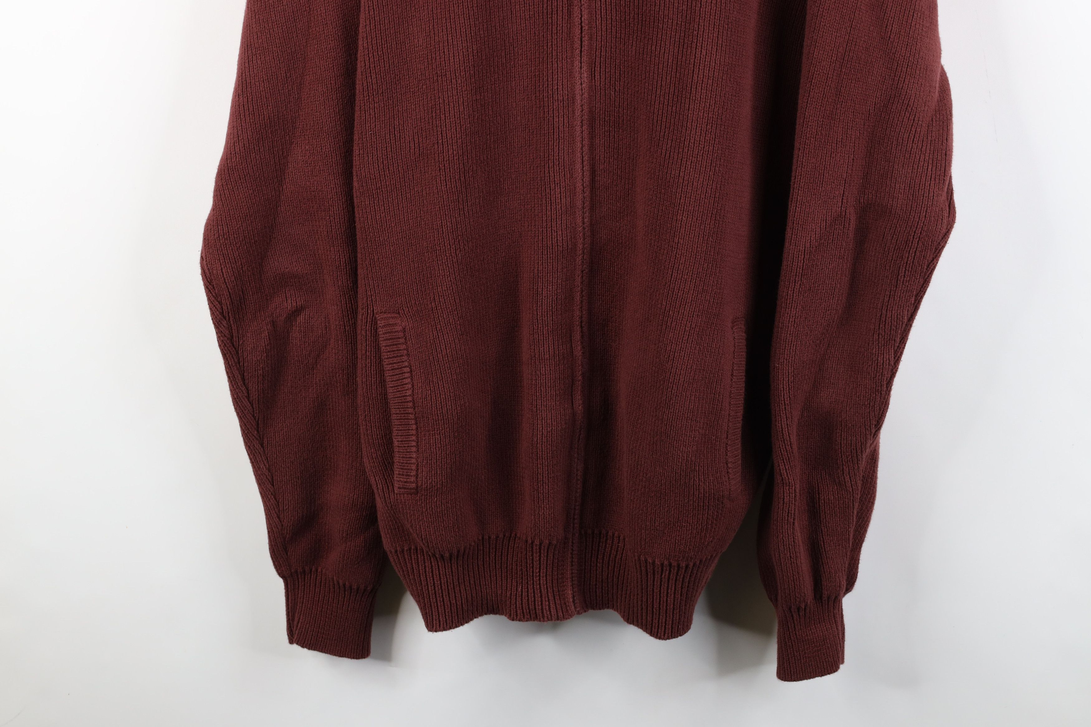 L.L. Bean Vintage LL Bean Chunky Ribbed Knit Zip Cardigan Sweater Size US XL / EU 56 / 4 - 3 Thumbnail
