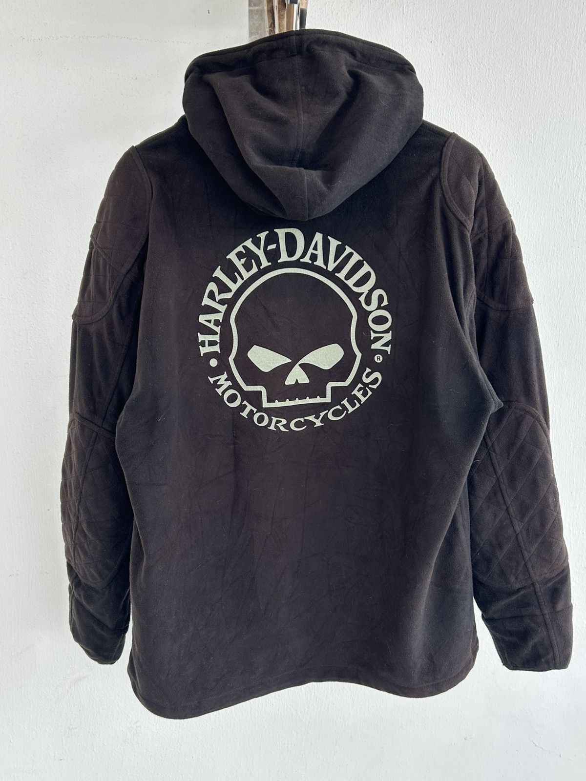 Harley Davidson Harley Davidson Reflective Vintage Suede Padded Hoodie Black Size US L / EU 52-54 / 3 - 1 Thumbnail