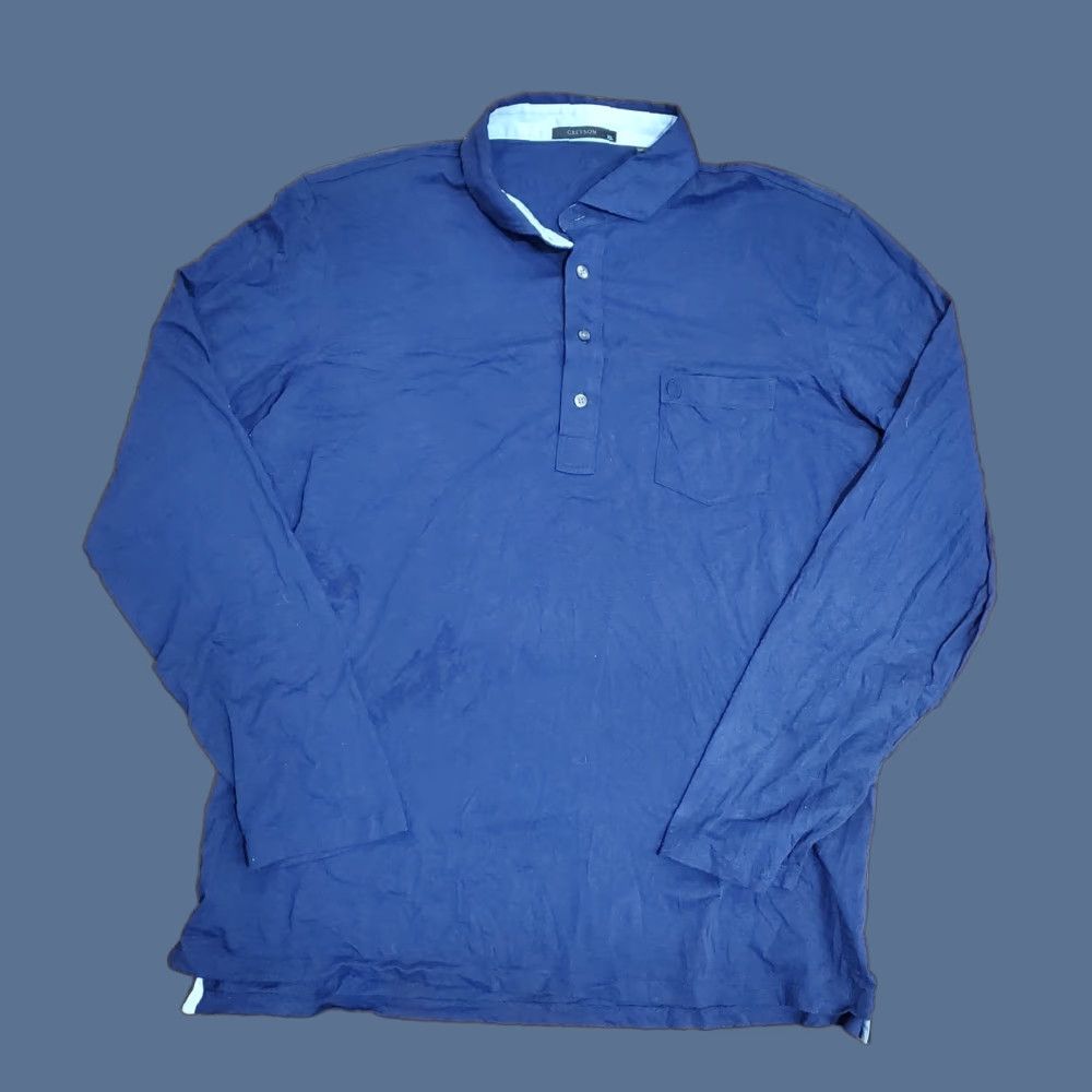 Vintage Greyson Polo Shirt Mens XL Blue Long Sleeve Pima Cotton Golf Performance Peru Size US XL / EU 56 / 4 - 1 Thumbnail