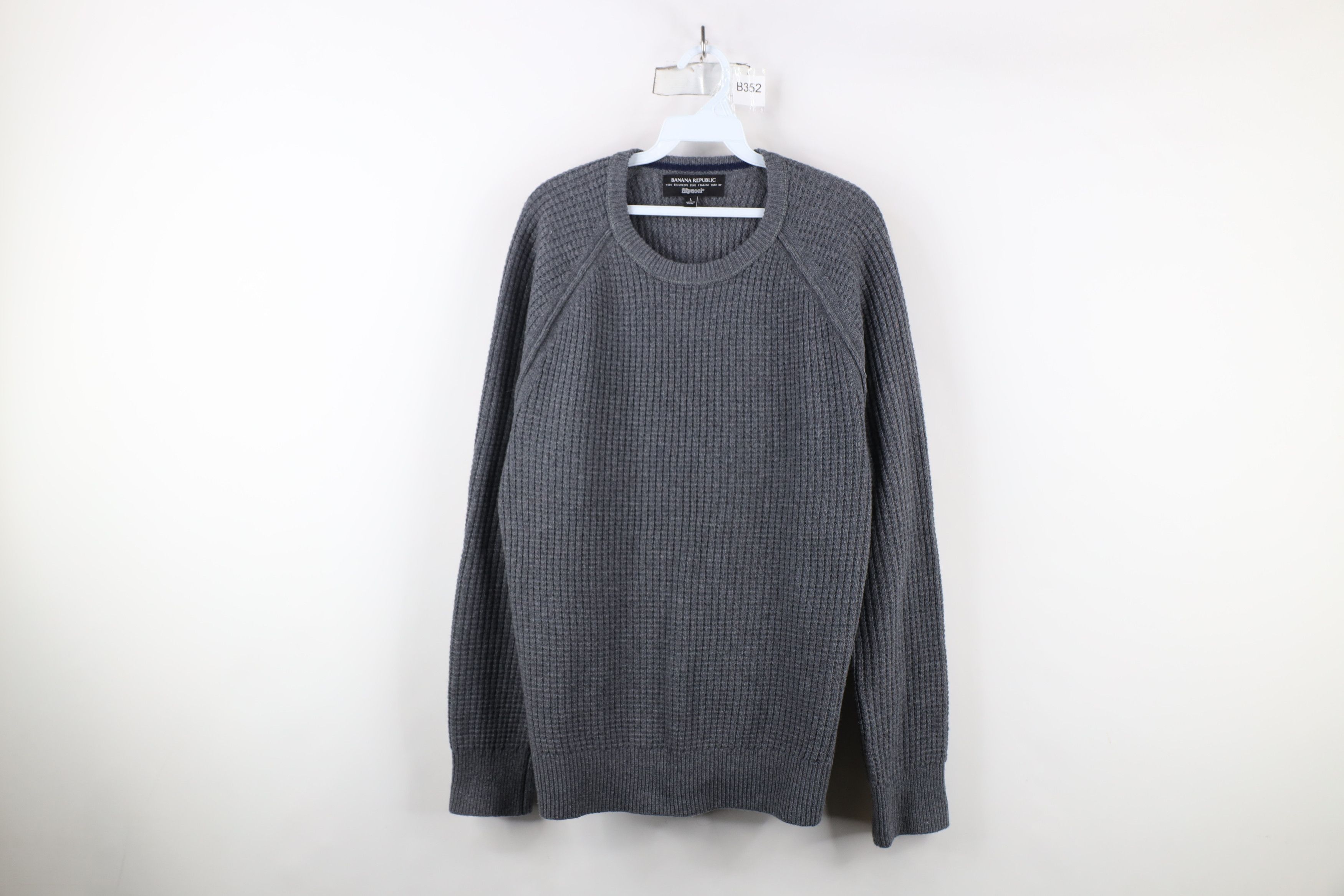 Banana Republic × Vintage Banana Republic Italian Yarn Wool Thermal Knit Sweater Gray Size US M / EU 48-50 / 2 - 1 Thumbnail