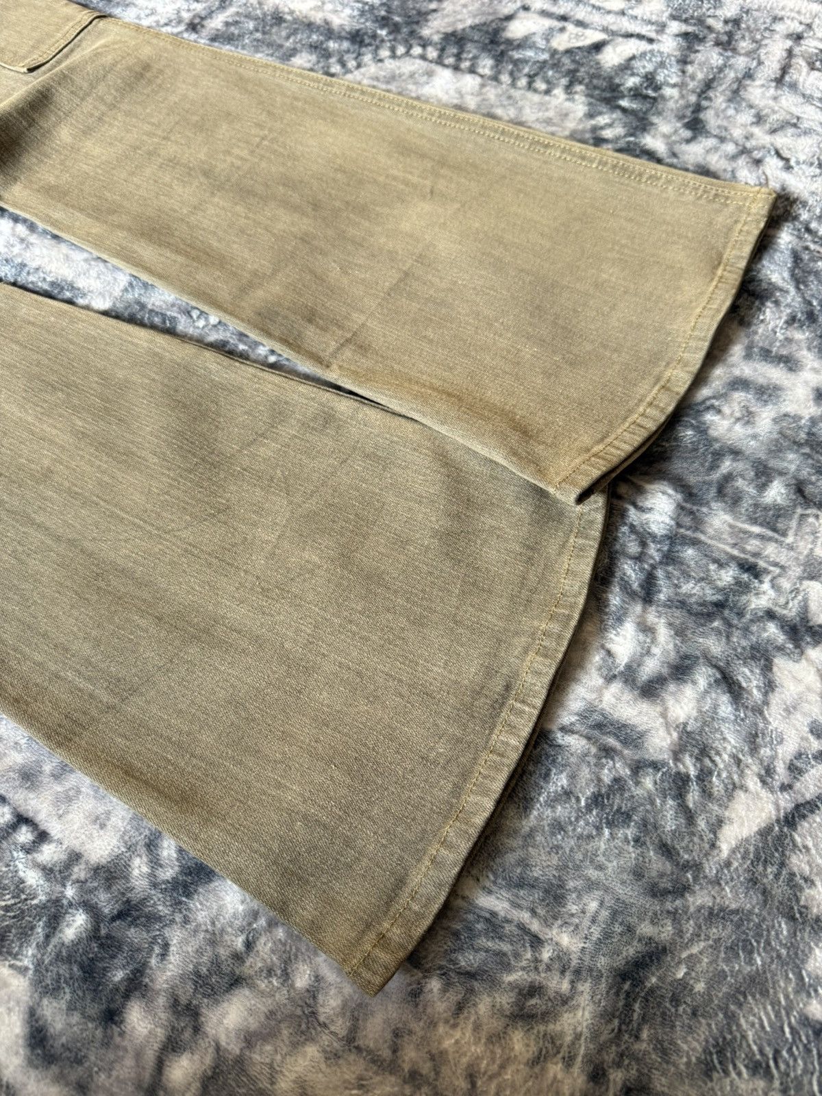 Japanese Brand Daily Topics Smokey Mud Gray Wash Flared Cargo Denim Pants Size US 28 / EU 44 - 17 Thumbnail