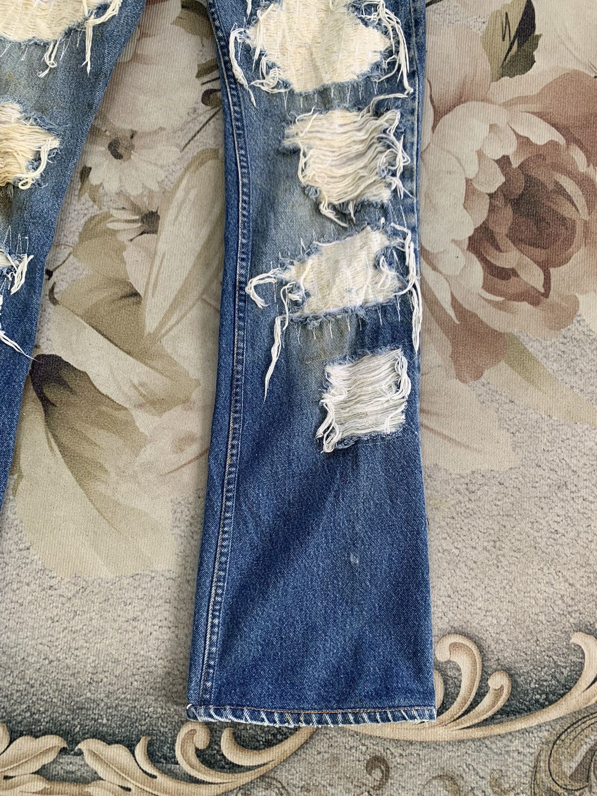 Levi's Levis Distressed 517 Sample Boot Cut Denim Pant Made in Usa Size US 30 / EU 46 - 4 Thumbnail