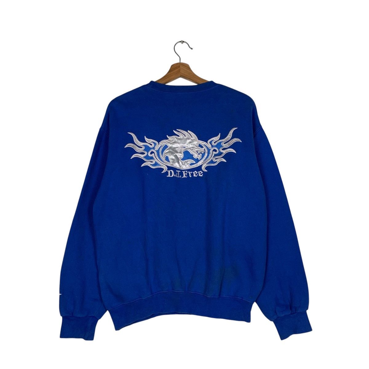 Japanese Brand DJ FREE Embroidery Big Logo Crewneck Sweatshirt #1447-C65 Size US M / EU 48-50 / 2 - 1 Thumbnail