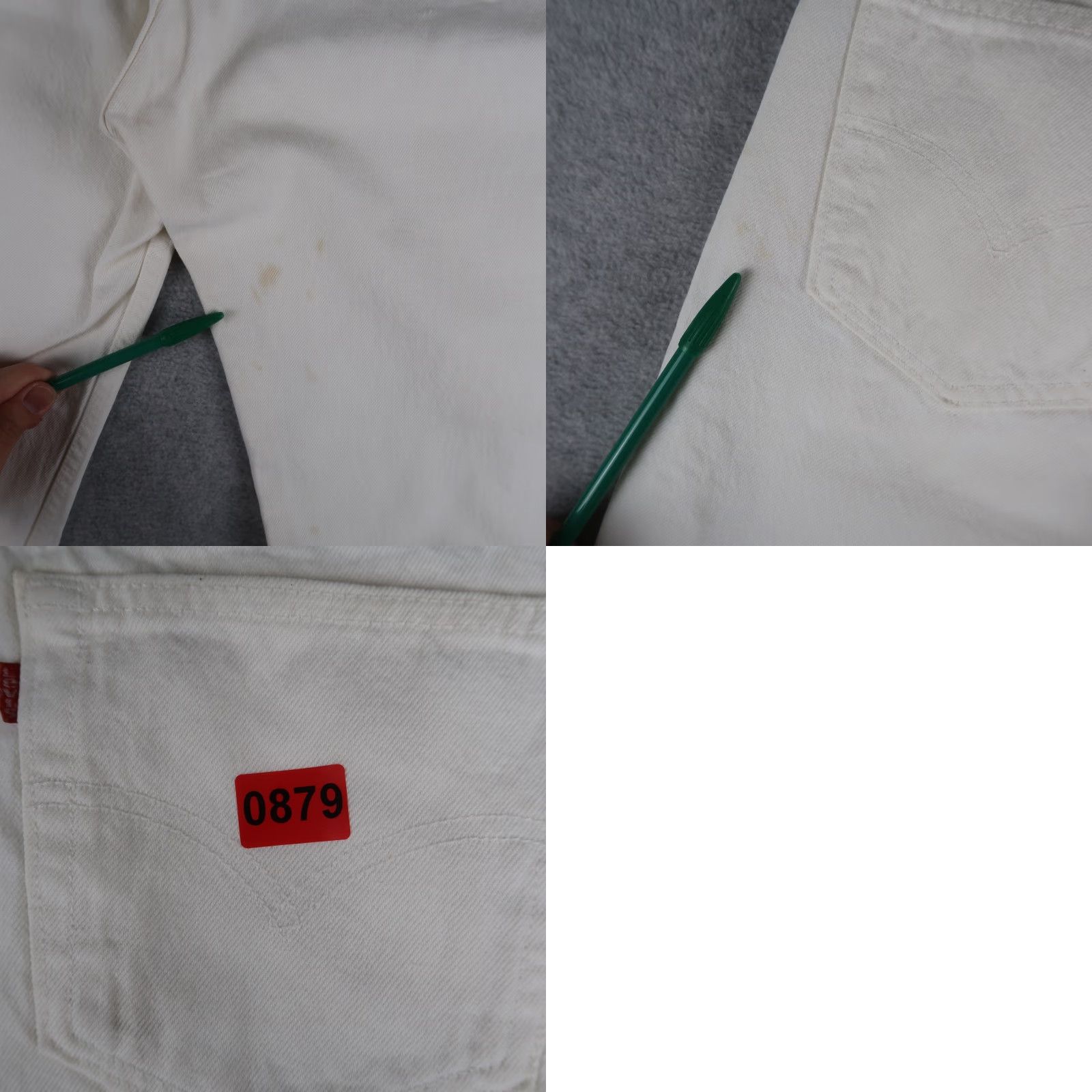 Levi's VINTAGE Levi's 501 Jeans 36x30 White Mens USA 90s 5-Pocket Denim Straight Size US 36 / EU 52 - 11 Thumbnail