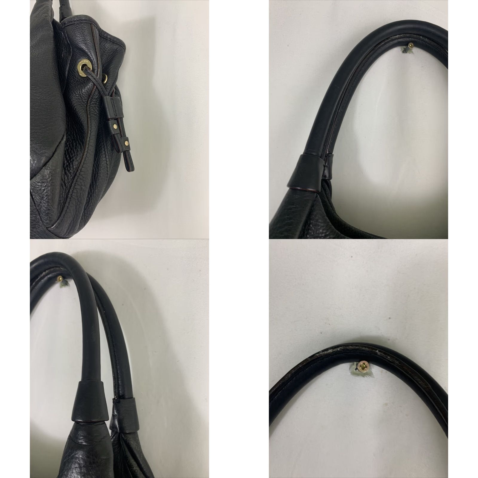 Vintage kate spade new york black pebbled leather shoulder bag zip Size ONE SIZE - 8 Thumbnail