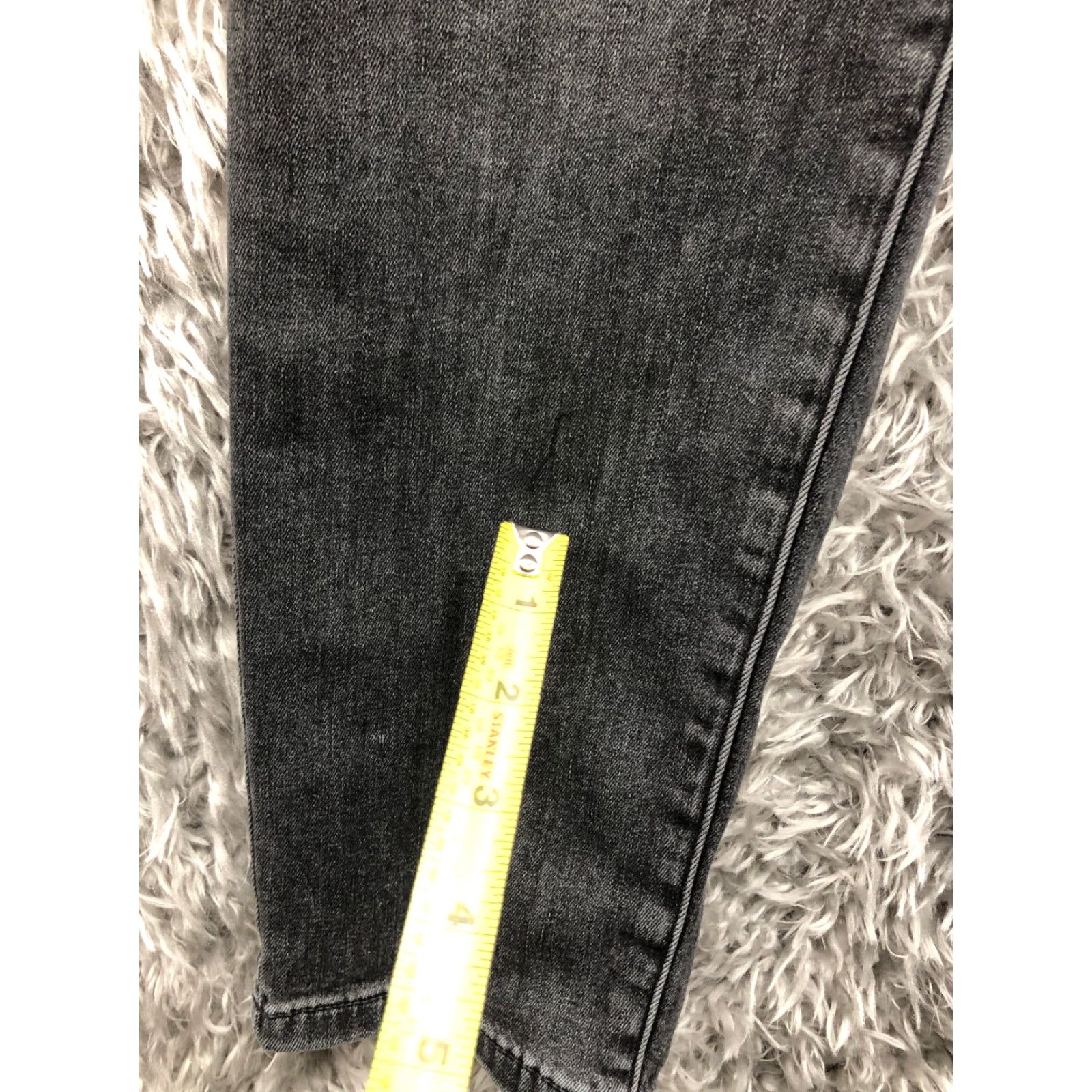 Vintage Vera Wang Jeans Size 14 Womens Mid Rise Dark Wash Gray Denim Skinny Size 36" / US 14 / IT 50 - 5 Thumbnail