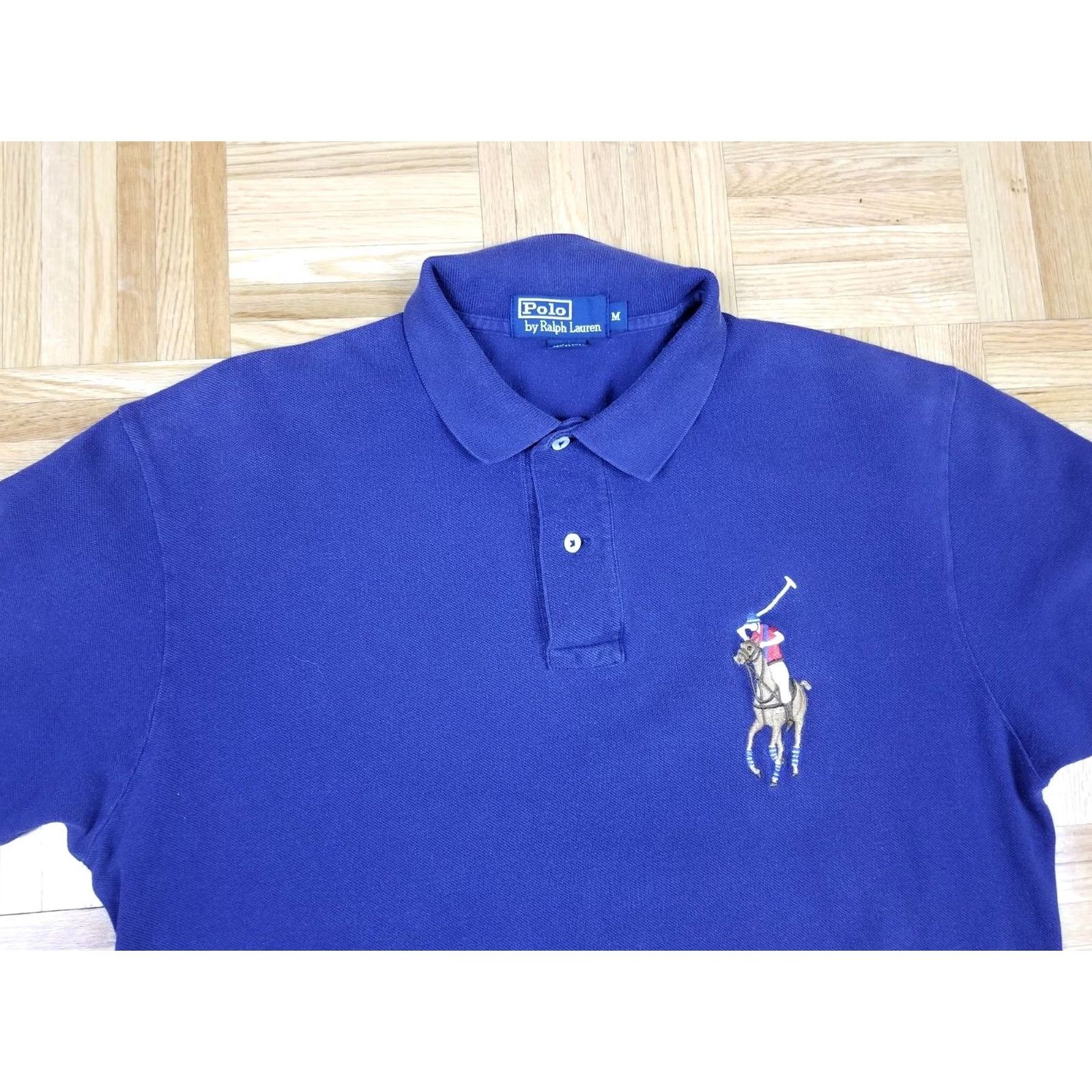 Ralph Lauren VINTAGE Ralph Lauren POLO BIG HORSE NAVY 3 BUTTONS SHIRT M Size US M / EU 48-50 / 2 - 2 Thumbnail