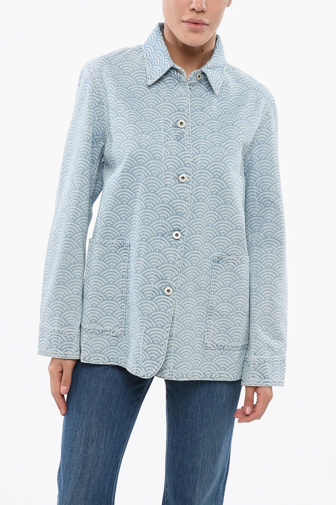 Kenzo og1mm0426 Denim Shirt in Light Blue Size S / US 4 / IT 40 - 1 Thumbnail