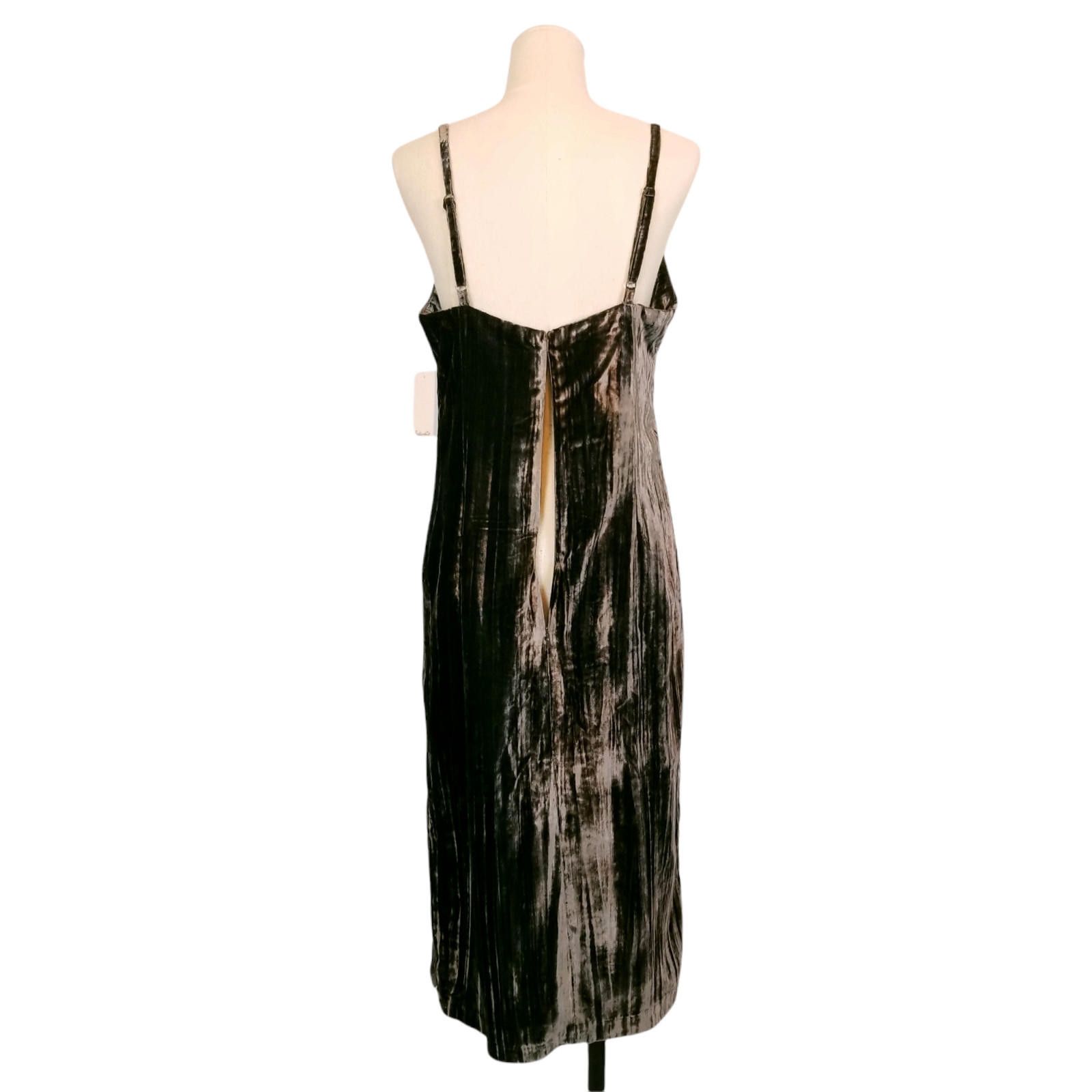 Splendid NWT Splendid Crushed Velvet Sleeveless Midi Dress Black Sz M Size M / US 6-8 / IT 42-44 - 4 Thumbnail