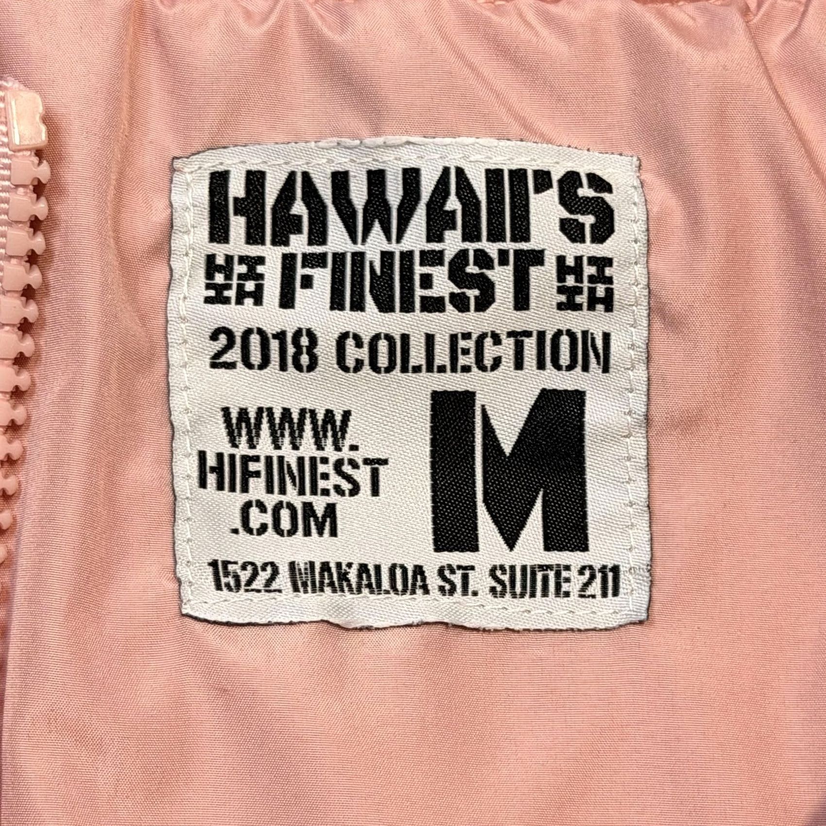 Pinko Hawaii's Finest Jacket Womens M Pink Full Zip Embroidered Back Logo Bomber Jacket, Light Weight, Casual, Spring/Fall, 2018 Collection Size M / US 6-8 / IT 42-44 - 4 Thumbnail