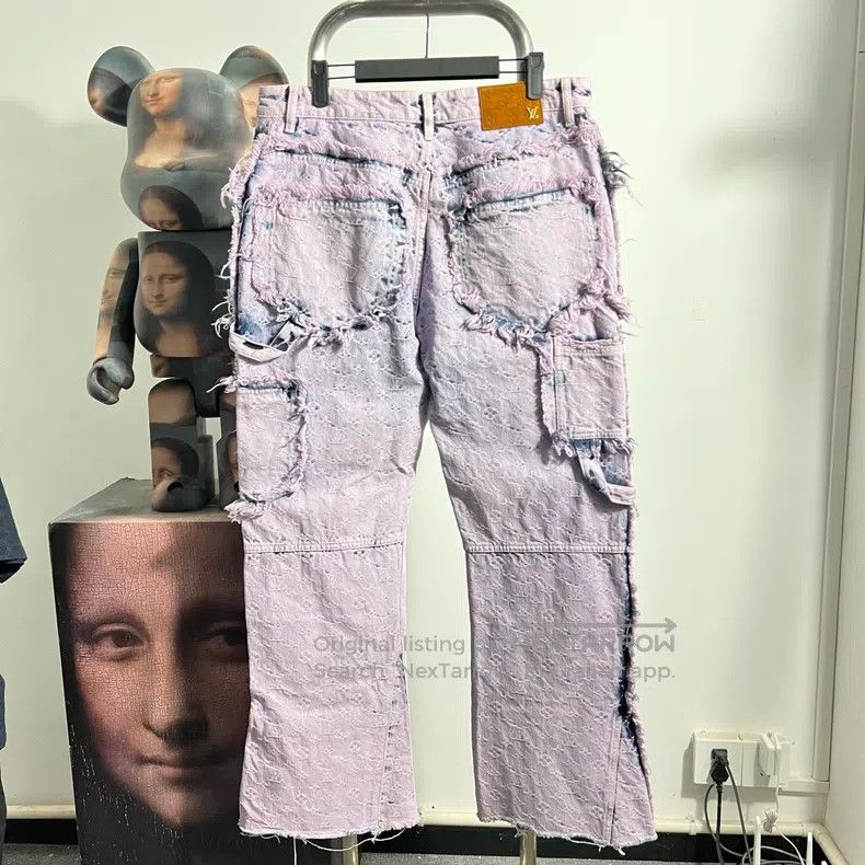 Louis Vuitton Louis Vuitton Fully printed fringed jeans Size US 32 / EU 48 - 2 Thumbnail