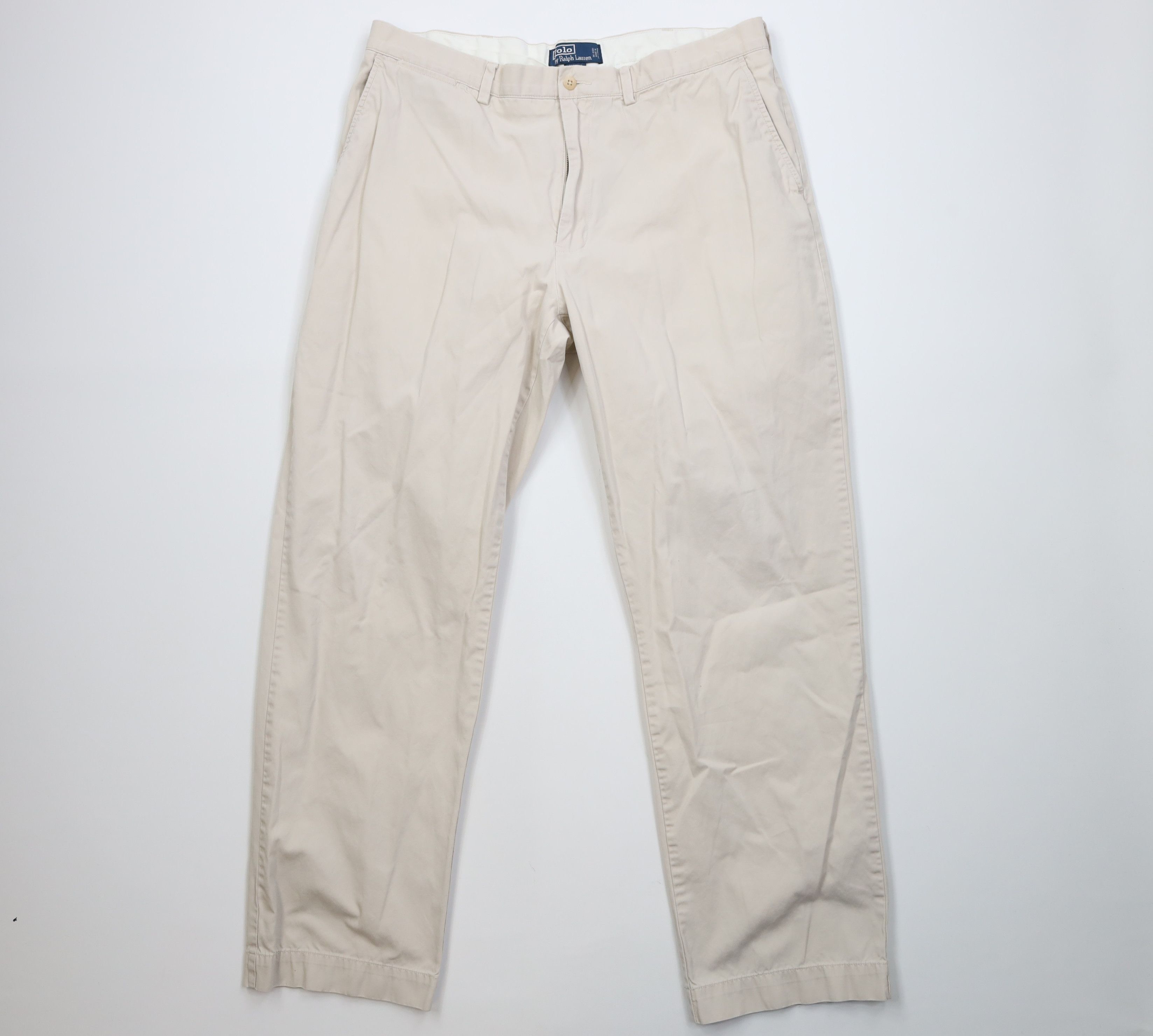 Ralph Lauren Vintage 90s Ralph Lauren Prospect Wide Leg Chino Pants Stone Size US 38 / EU 54 - 1 Thumbnail