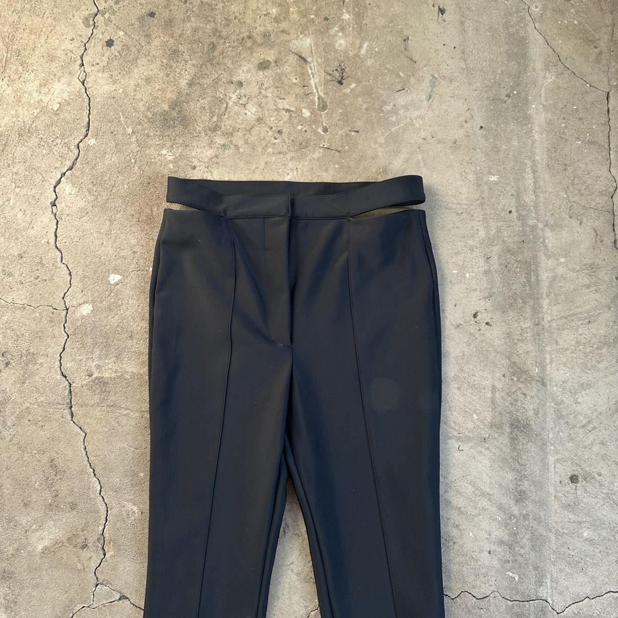 H&M × Mugler Black cut off flared pants Size 28" / US 6 / IT 42 - 6 Thumbnail