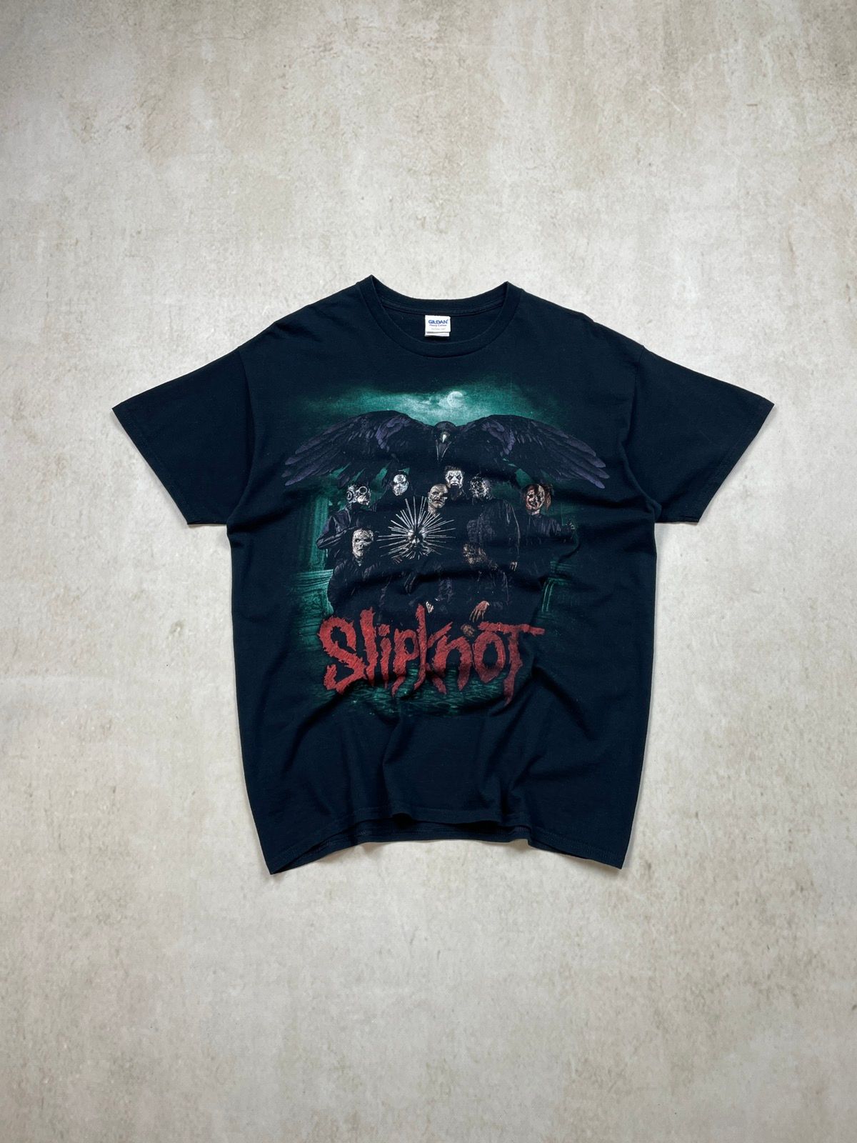 Pre-owned Band Tees X Rock T Shirt Vintage Slipknot Crow Prepare For Hell World Tour 14s In Black