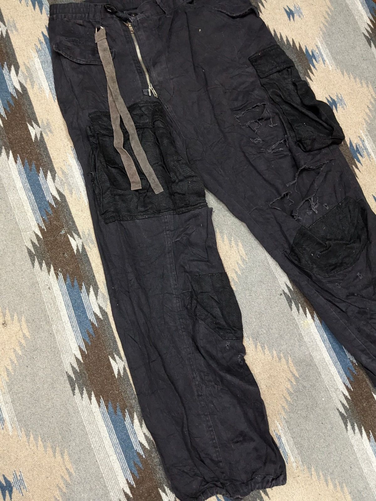 Handmade KINGLYMASK DISTRESSED HANDMADE CUSTOM LIKE PUNK PANTS Size US 31 - 3 Thumbnail
