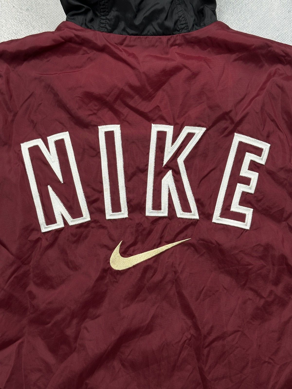 Nike Vintage Y2K Nike Swoosh Hooded Windbreaker Vest Black Red Size US XS / EU 42 / 0 - 10 Thumbnail