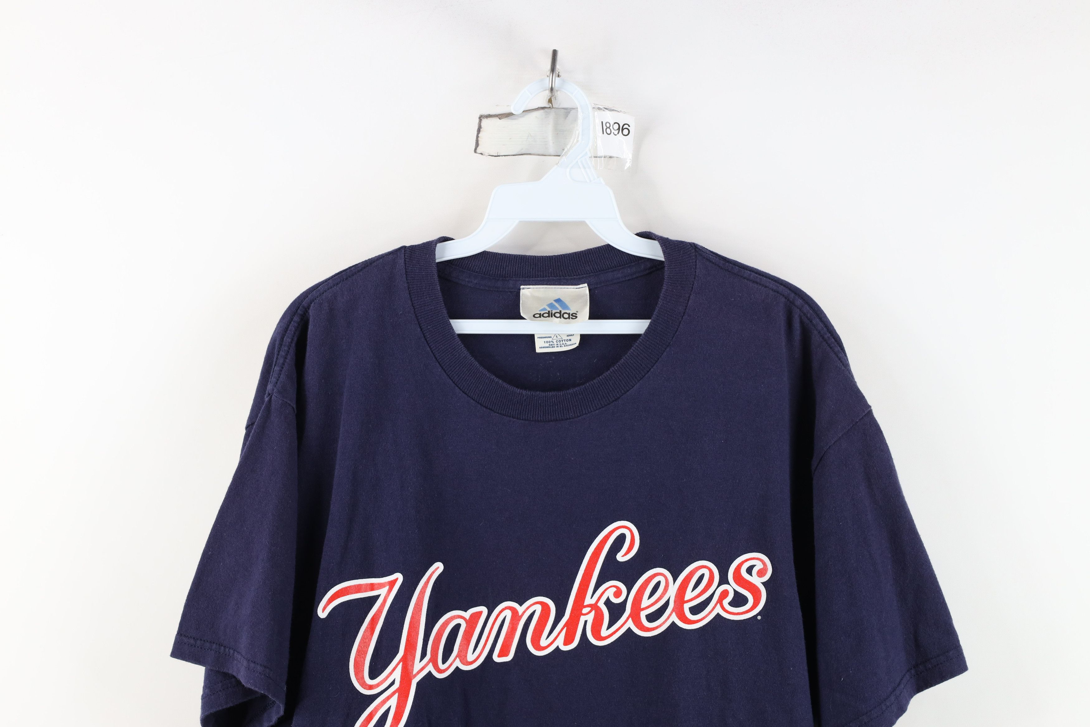 Adidas Vintage Y2K 2002 Adidas New York Yankees Baseball T-Shirt Size US L / EU 52-54 / 3 - 2 Thumbnail
