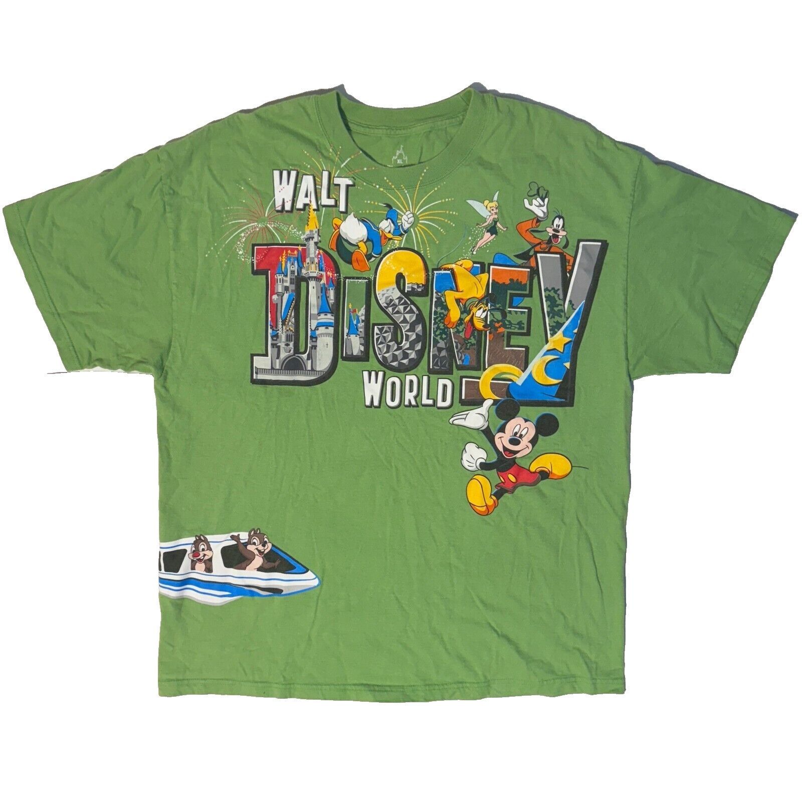Disney Walt Disney World Mickey Mouse Wrap Around TShirt Green XL D Size US XL / EU 56 / 4 - 1 Thumbnail