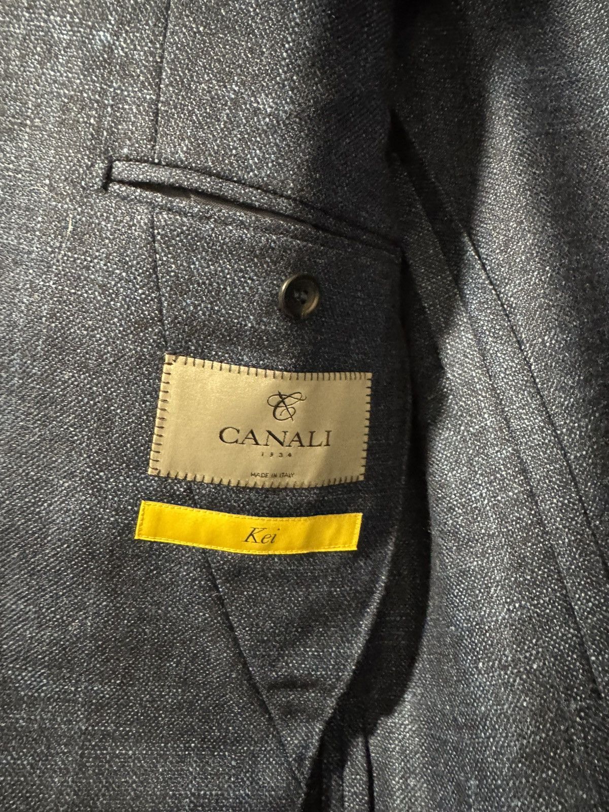 Canali Canali KEI navy + blues weave sports jacket Size 40R - 2 Thumbnail