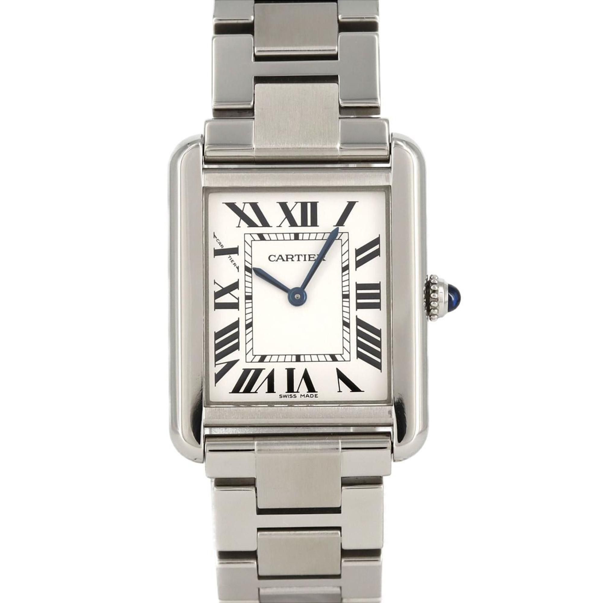 Cartier Tank Solo Sm W5200013 Ss Quartz Watch in Silver, Women's