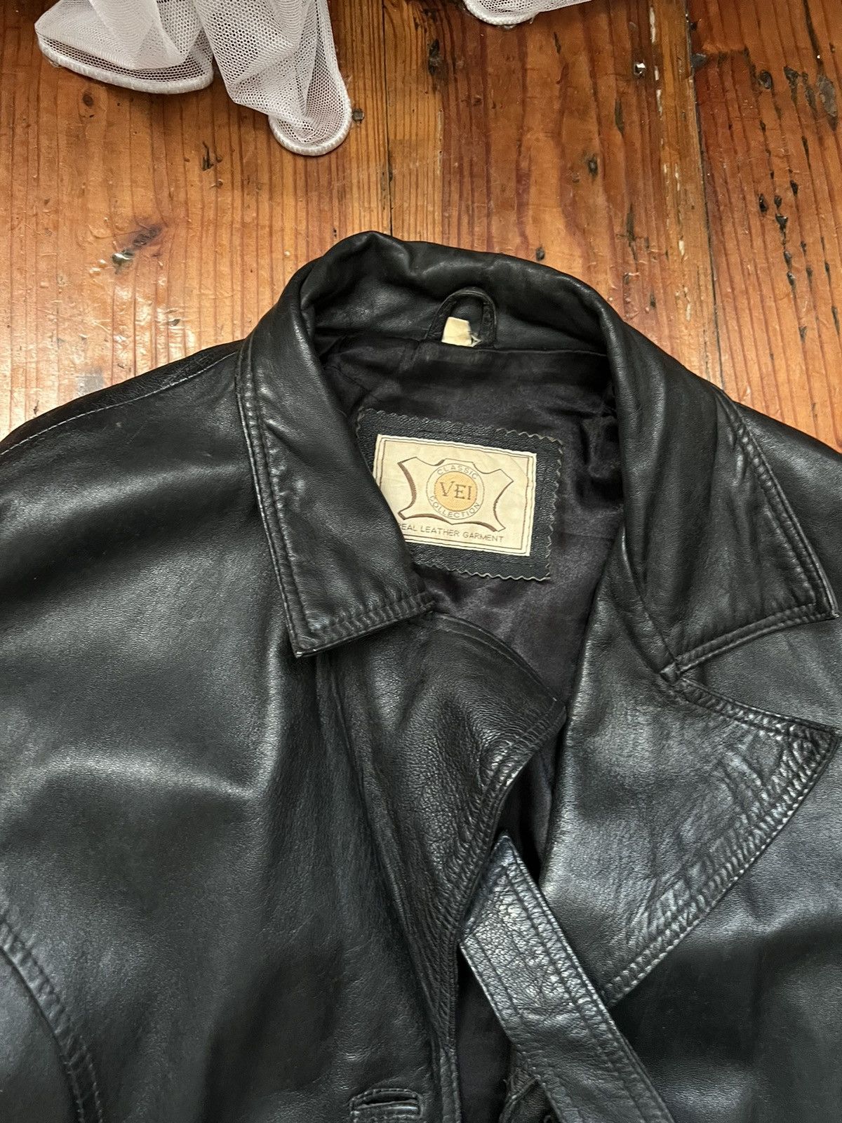 Genuine Leather × Leather Leather couch long jacket Size L / US 10 / IT 46 - 5 Thumbnail