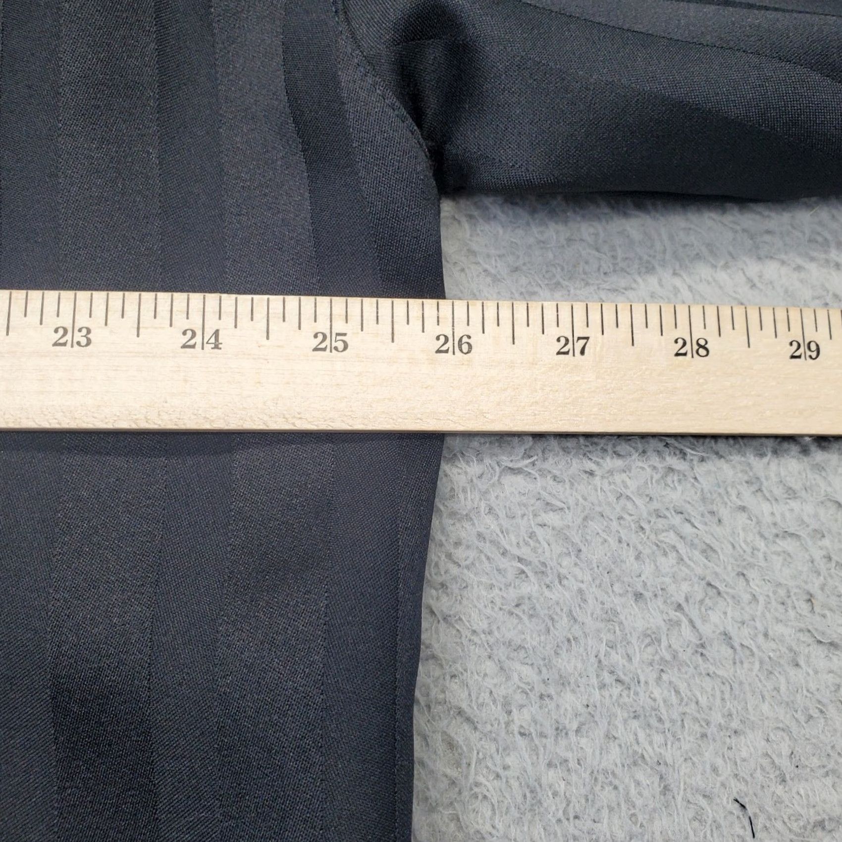 Vintage Montique Stripes Formal Shirt Mens XXL Black Collared Inside Button Up Size 48R - 4 Thumbnail