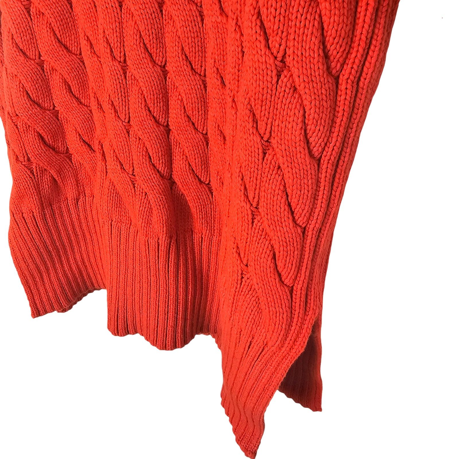 J.Crew J Crew Womens Cable Knit Side Slit Sweater Classic Holiday Size S / US 4 / IT 40 - 7 Thumbnail