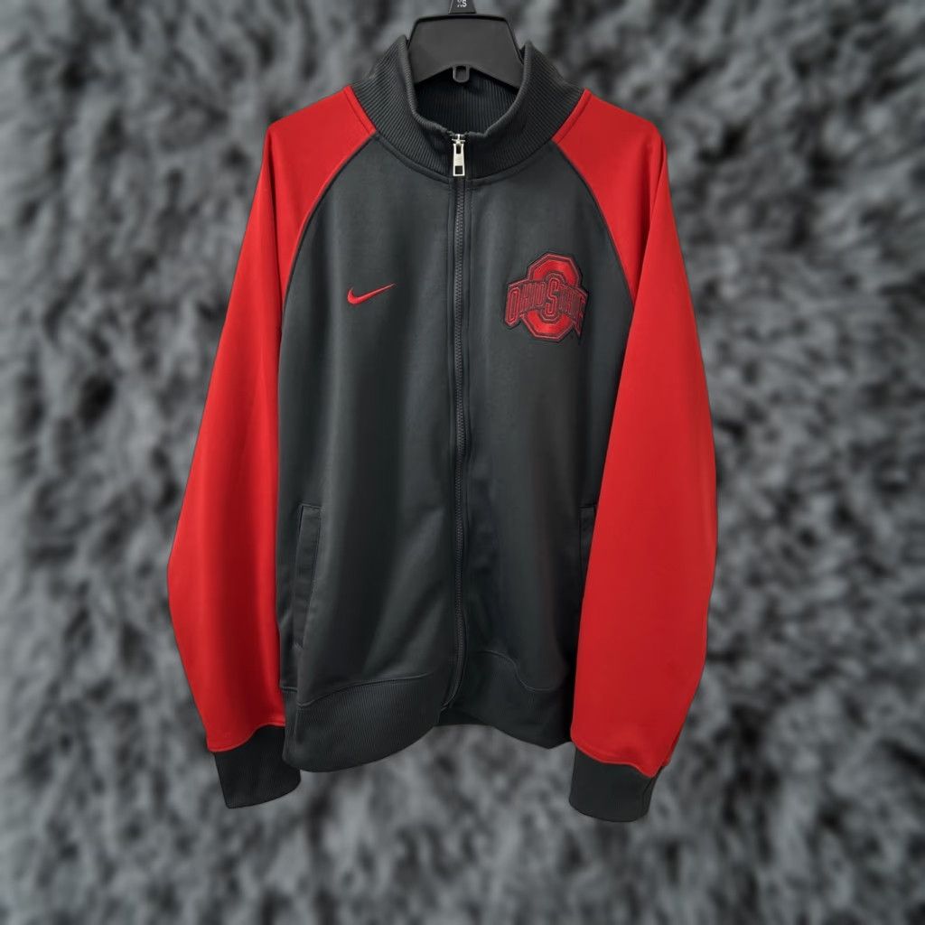 Nike Nike Track Jacket Mens Large Black Red Full Zip Swoosh Logo Pockets Size US L / EU 52-54 / 3 - 1 Thumbnail